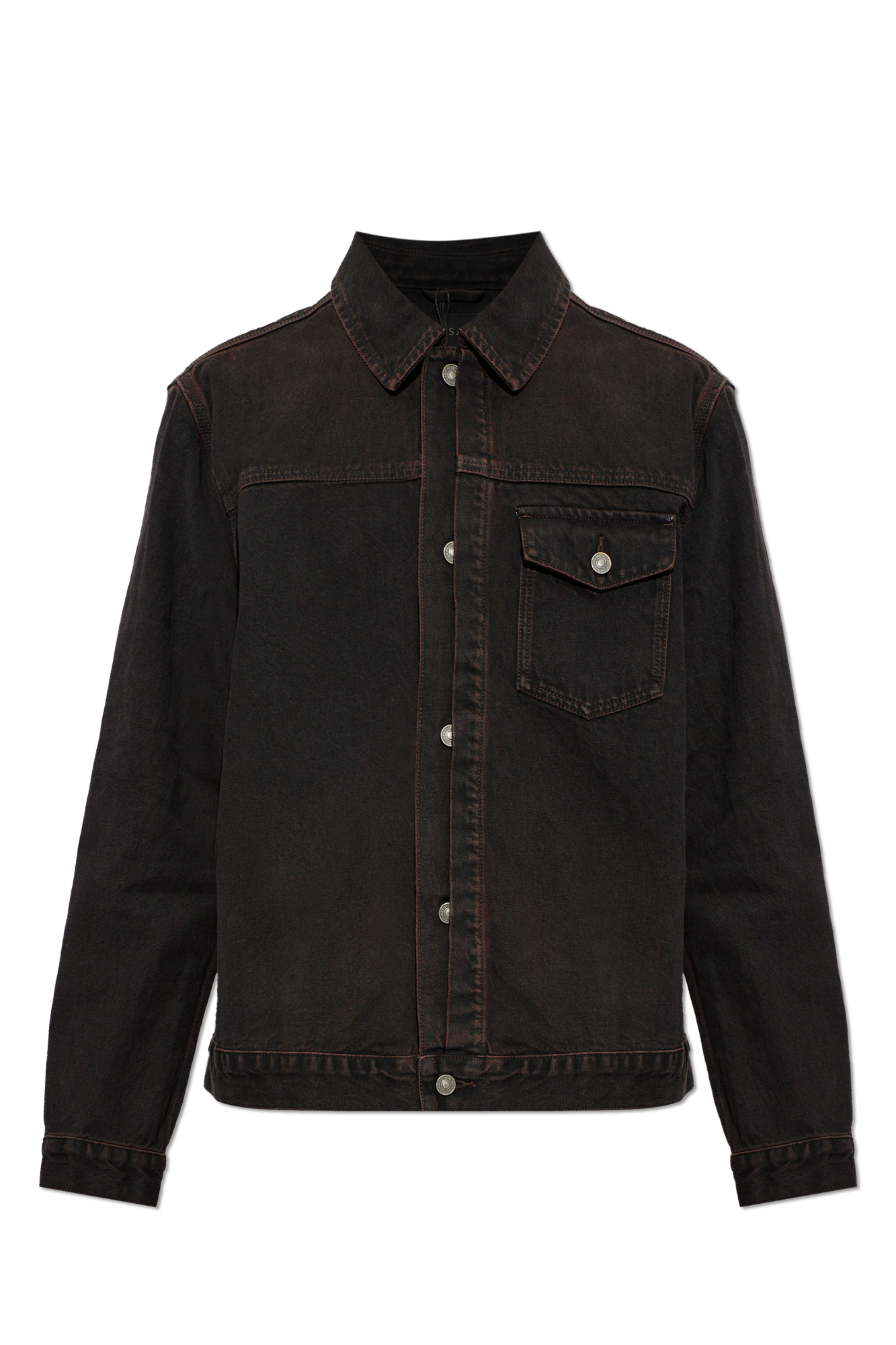 AllSaints Jeansowa Kurtka ‘Roth’, Mężczyźni, Brązowy