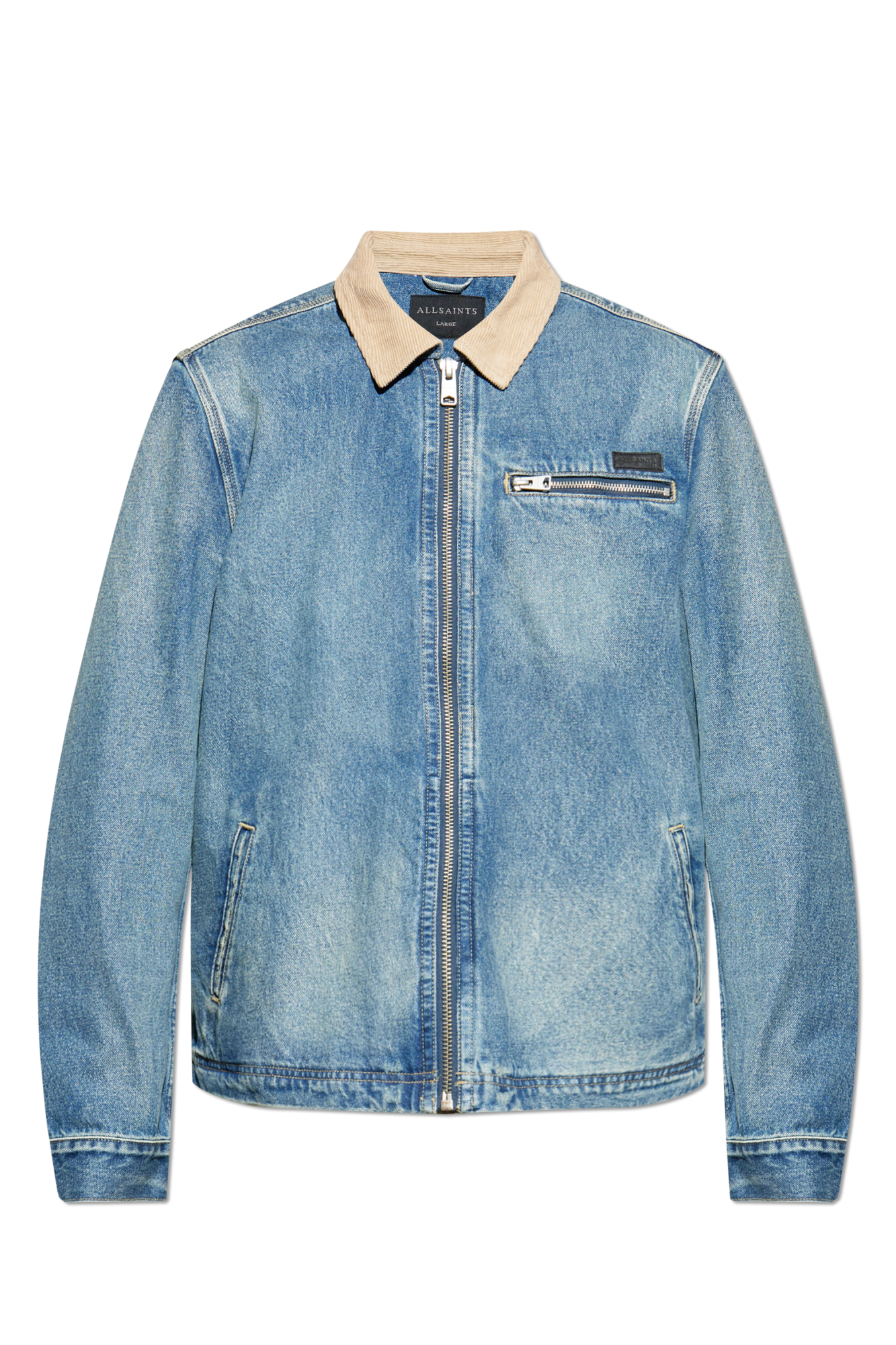 AllSaints Kurtka Jeansowa `Rothwell`, Mężczyźni, Niebieski
