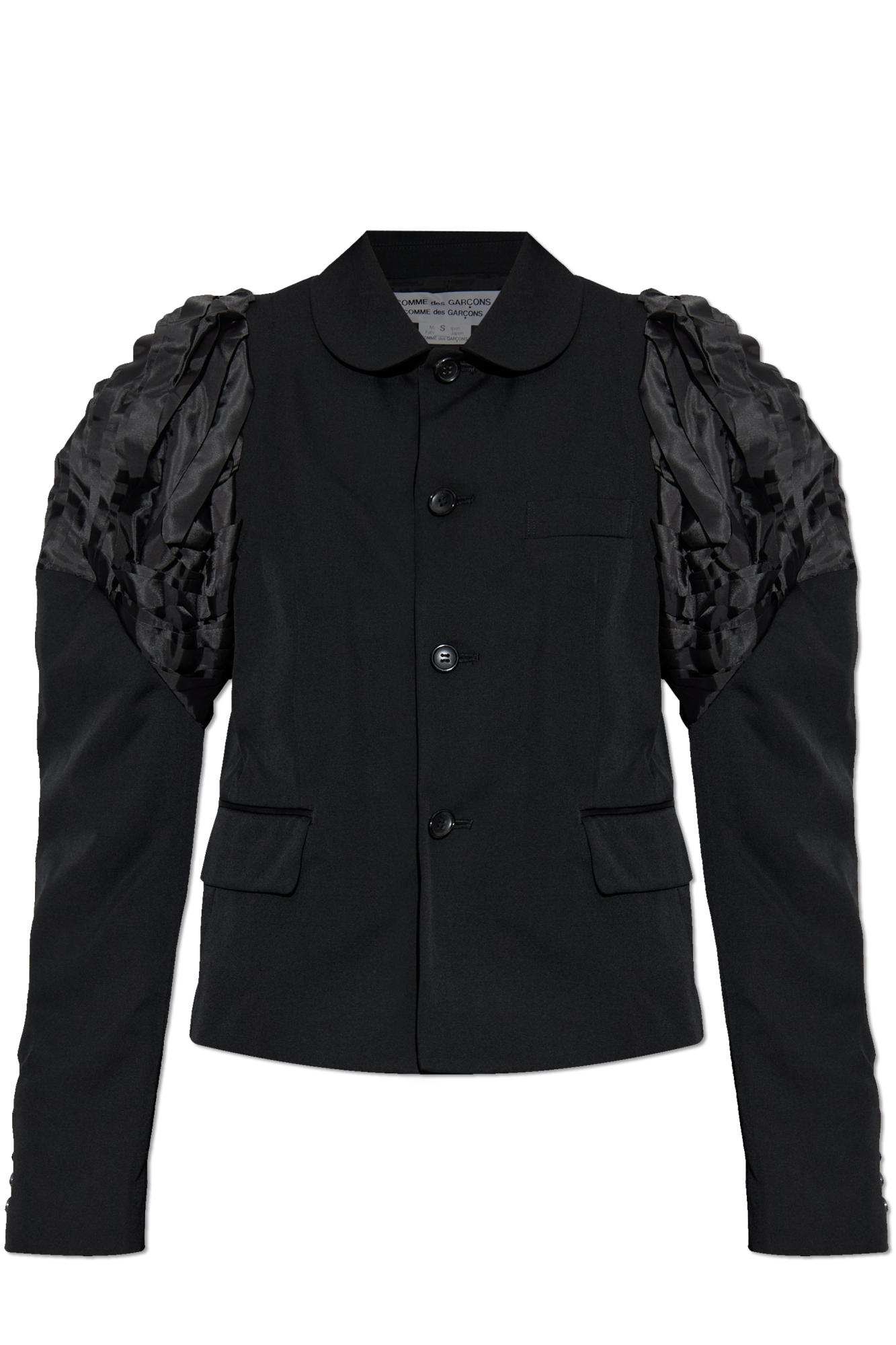 CDG By Comme Des Garçons Marynarka Z Dekoracyjnie Wykończonymi Rękawami, Kobiety, Czarny