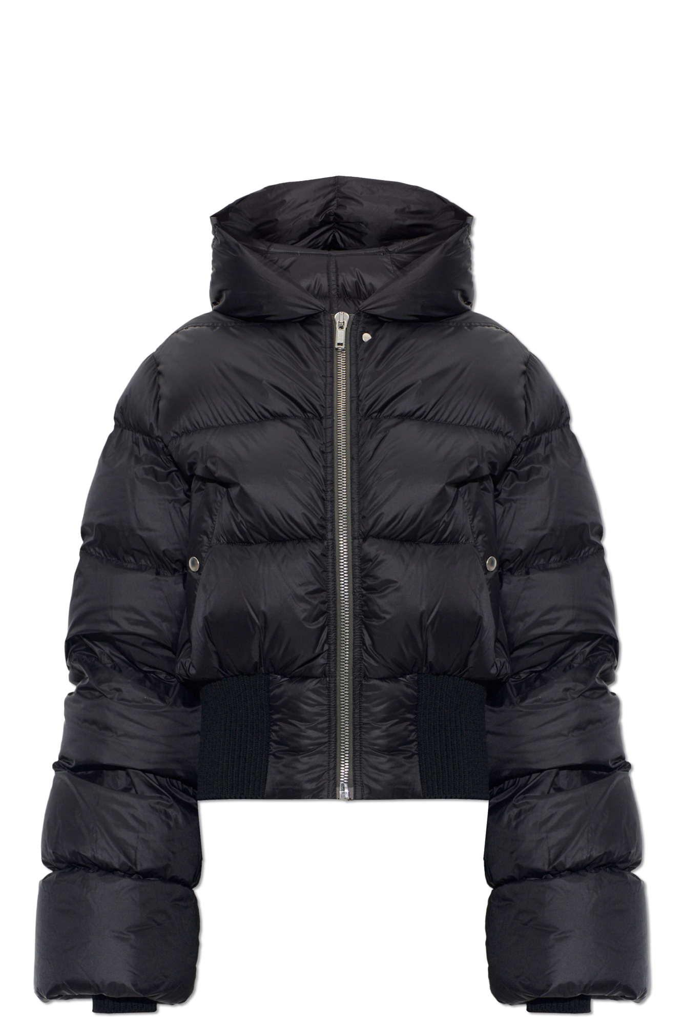 Rick Owens Puchowa Kurtka Z Kapturem, Kobiety, Czarny
