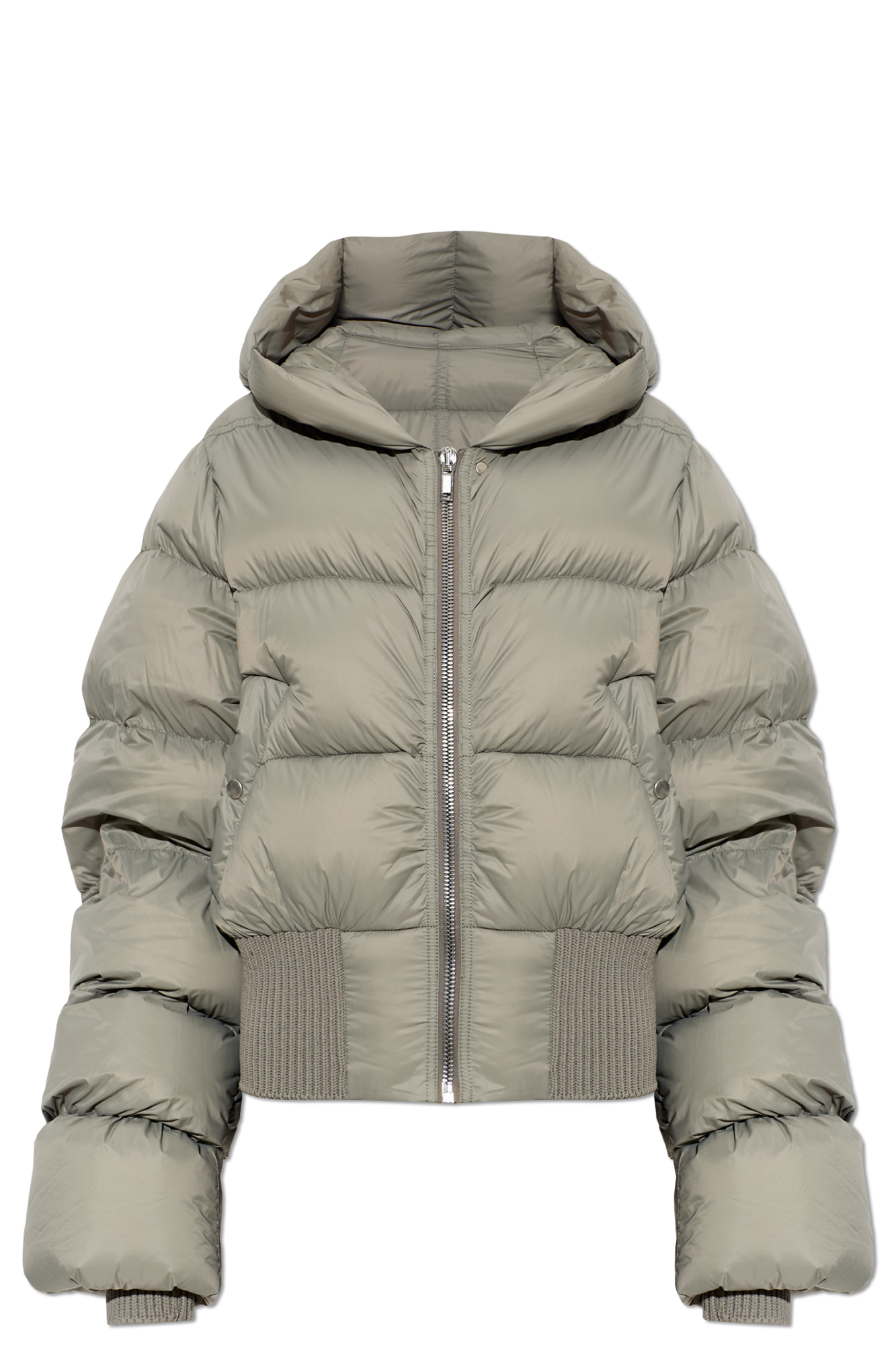 Rick Owens Puchowa Kurtka Z Kapturem, Kobiety, Zielony