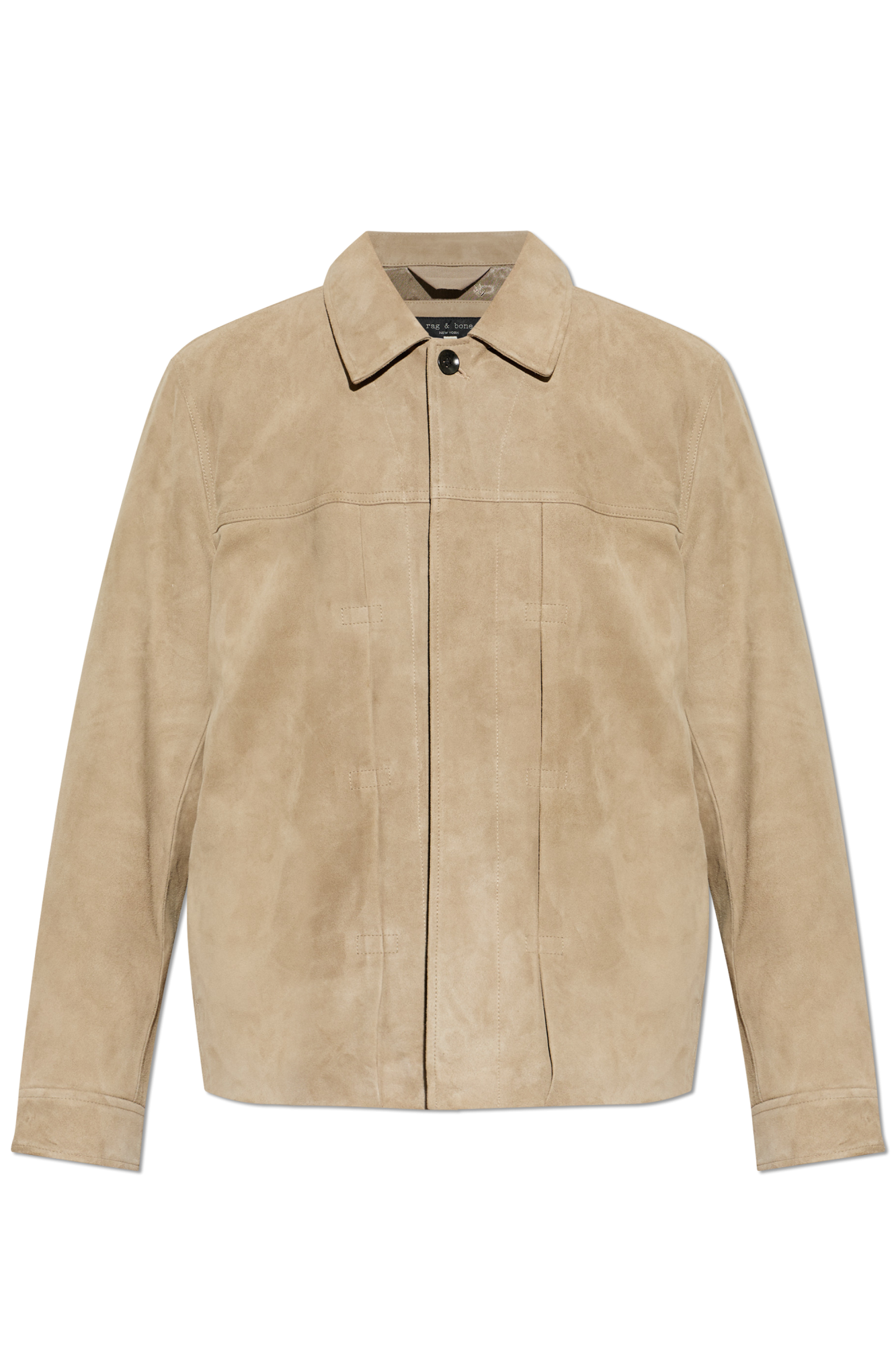 Rag & Bone Zamszowa Kurtka Z Kieszeniami, Mężczyźni, Beżowy