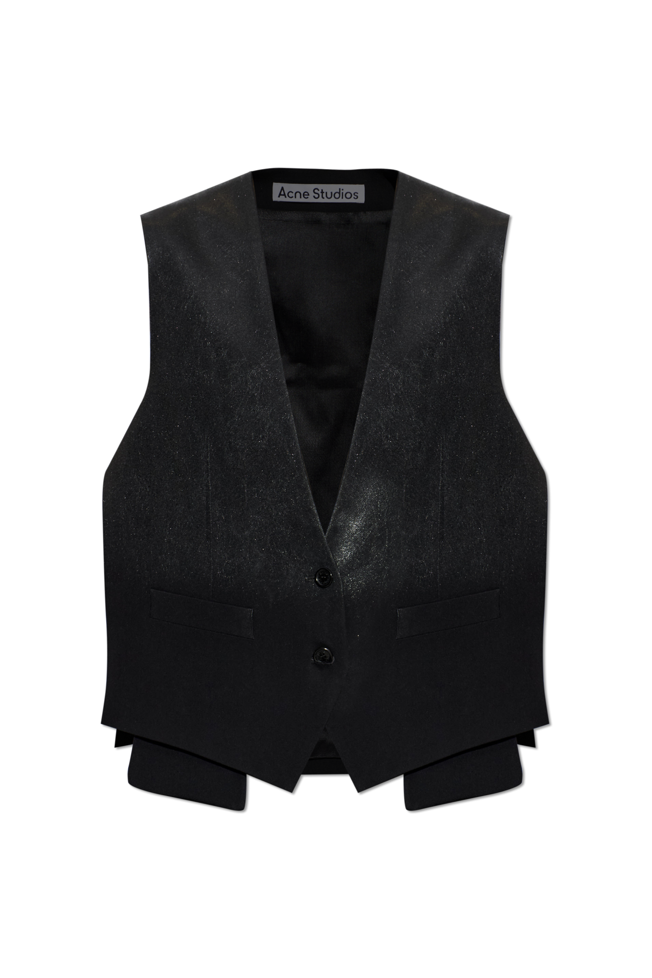 Acne Studios Kamizelka Z Efektem Połysku, Kobiety, Czarny