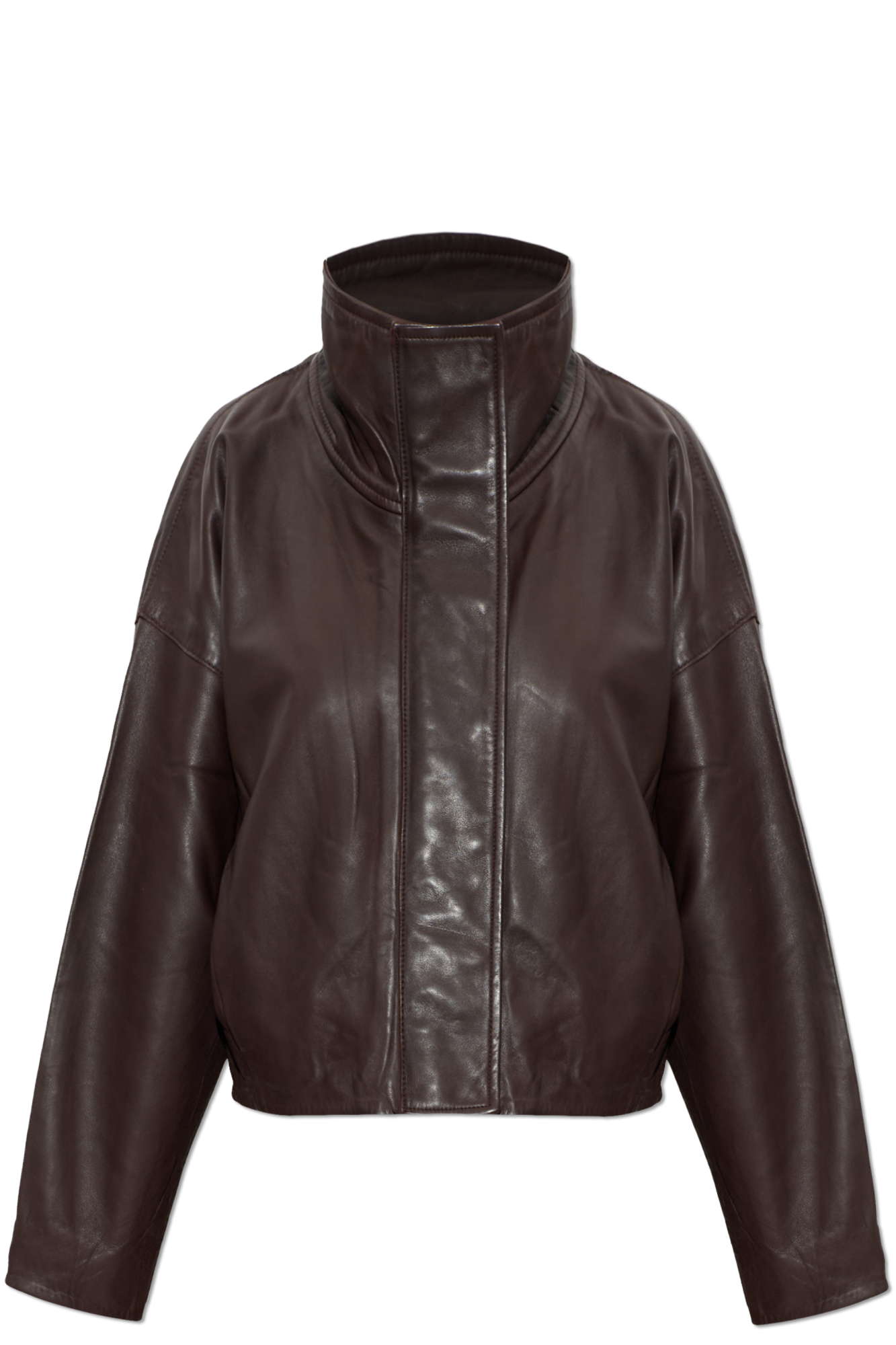 AllSaints Skórzana Kurtka ‘Ryder’, Kobiety, Bordo