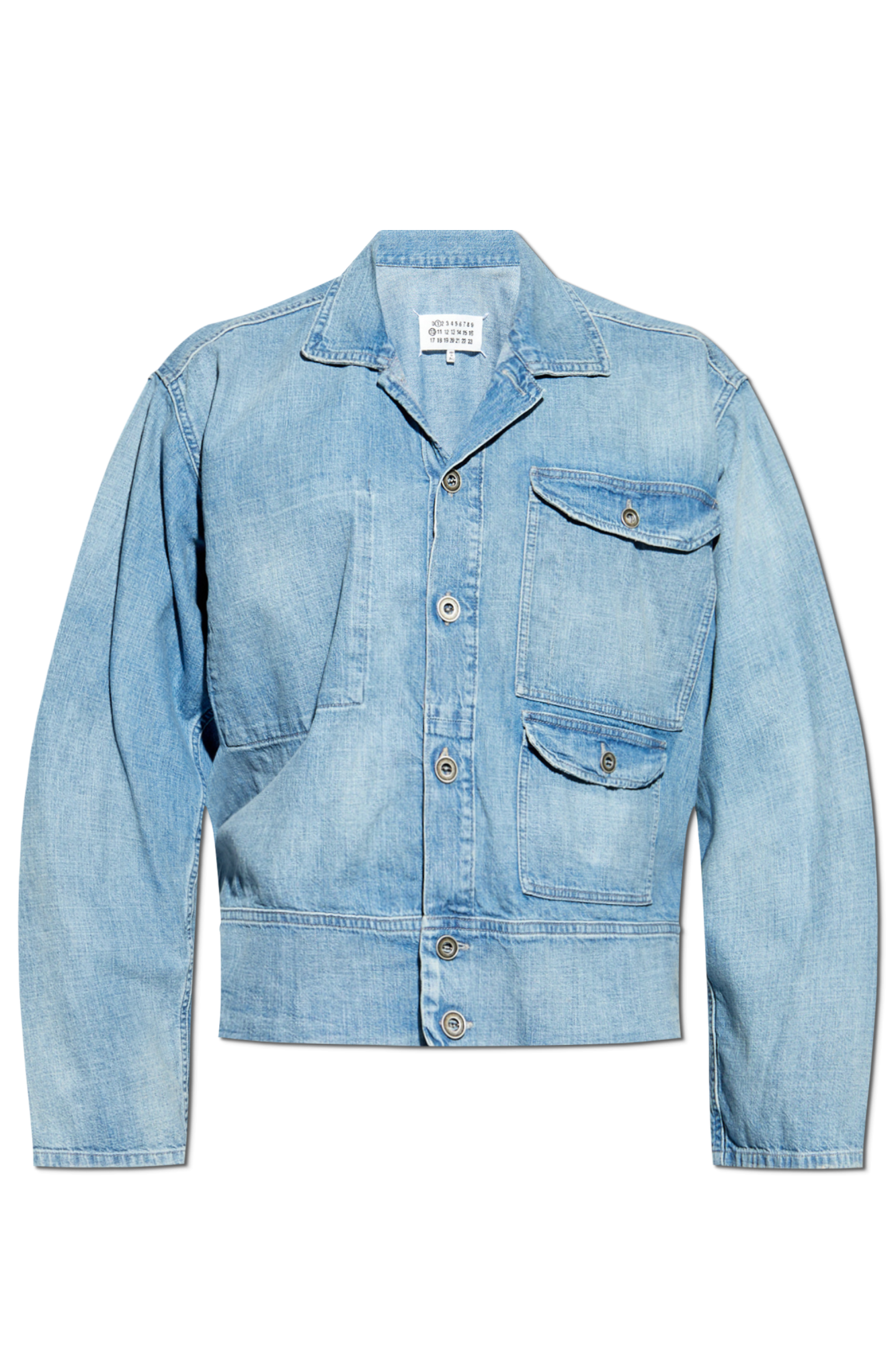 Maison Margiela Lekka Jeansowa Kurtka, Mężczyźni, Niebieski