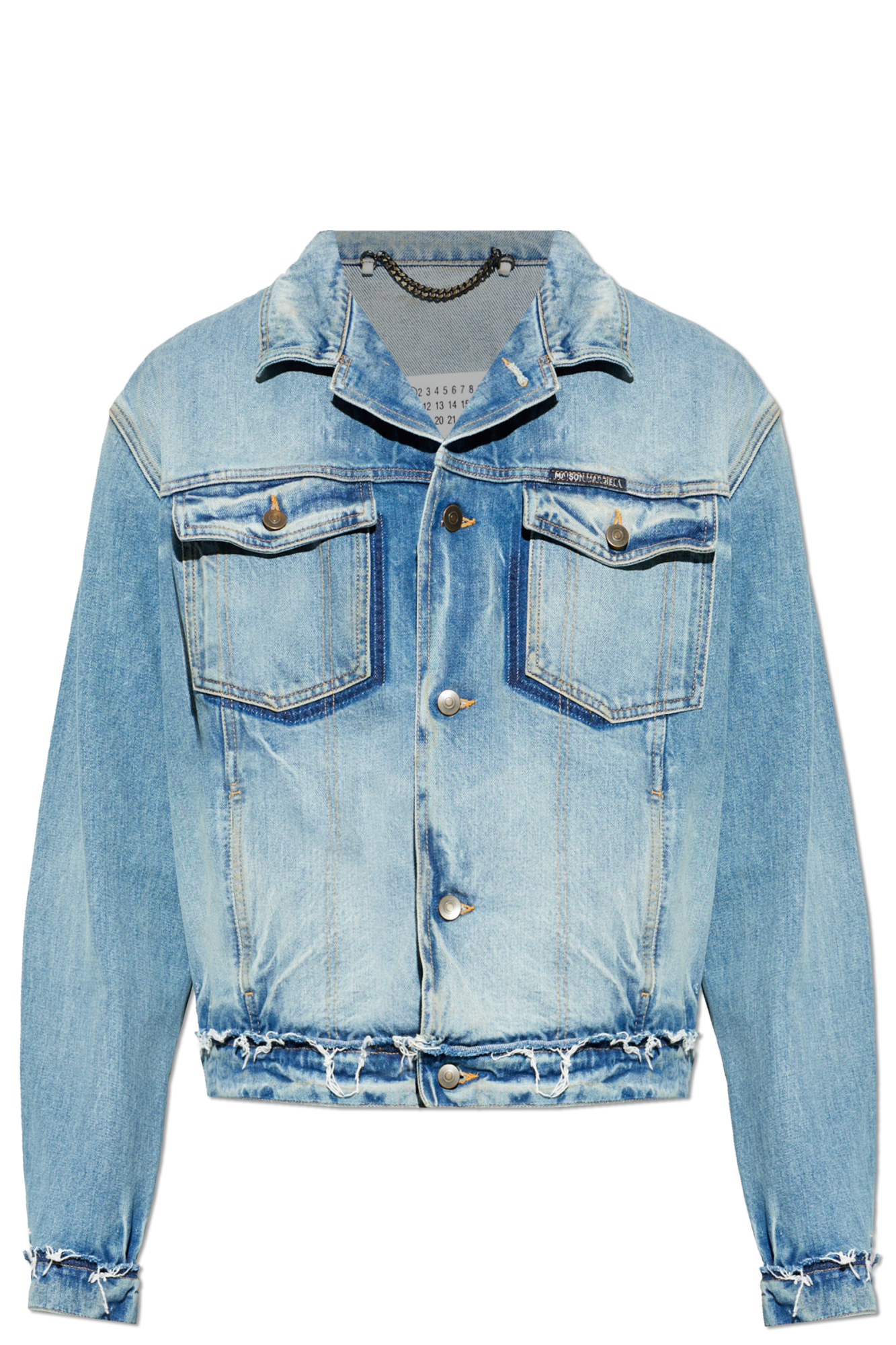 Maison Margiela Jeansowa Kurtka, Mężczyźni, Niebieski