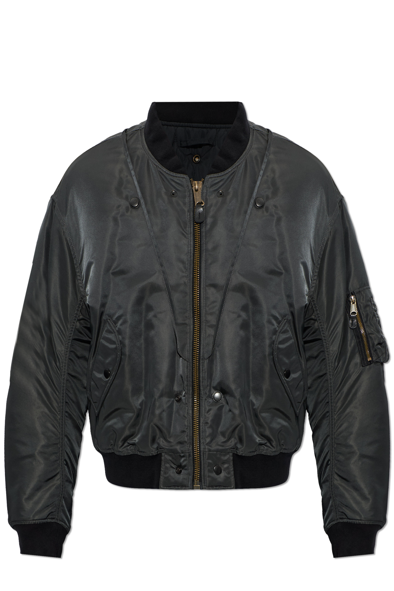 Maison Margiela Ocieplana Kurtka Typu ‘Bomber’, Mężczyźni, Szary