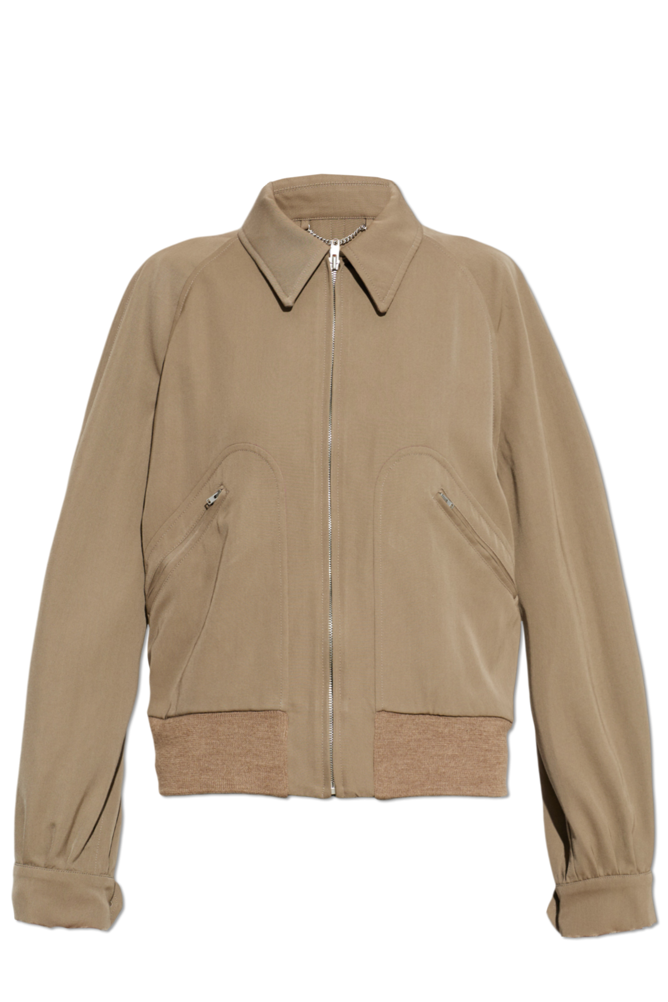 Maison Margiela Wełniana Kurtka, Kobiety, Beżowy