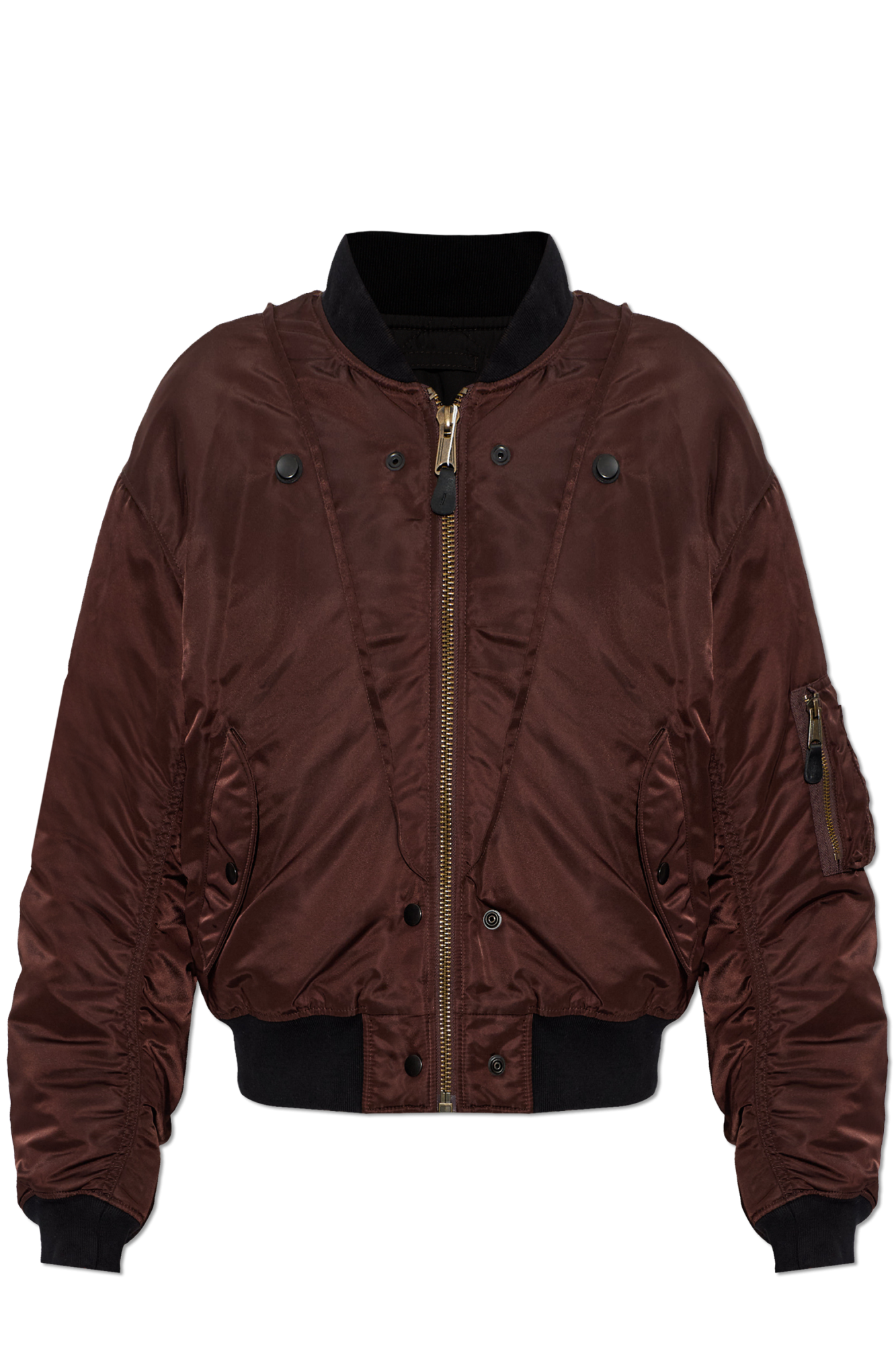 Maison Margiela Ocieplana Kurtka Typu ‘bomber’, Kobiety, Bordo