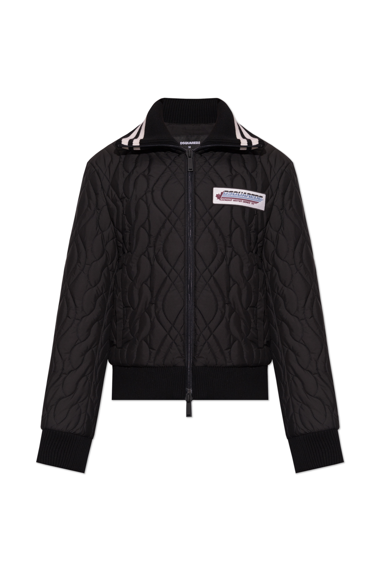Dsquared2 Kurtka Z Naszywką Logo, Mężczyźni, Czarny