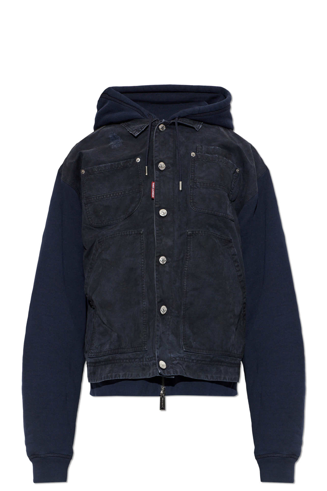 Dsquared2 Jeansowa Kurtka Z Kapturem, Mężczyźni, Granatowy