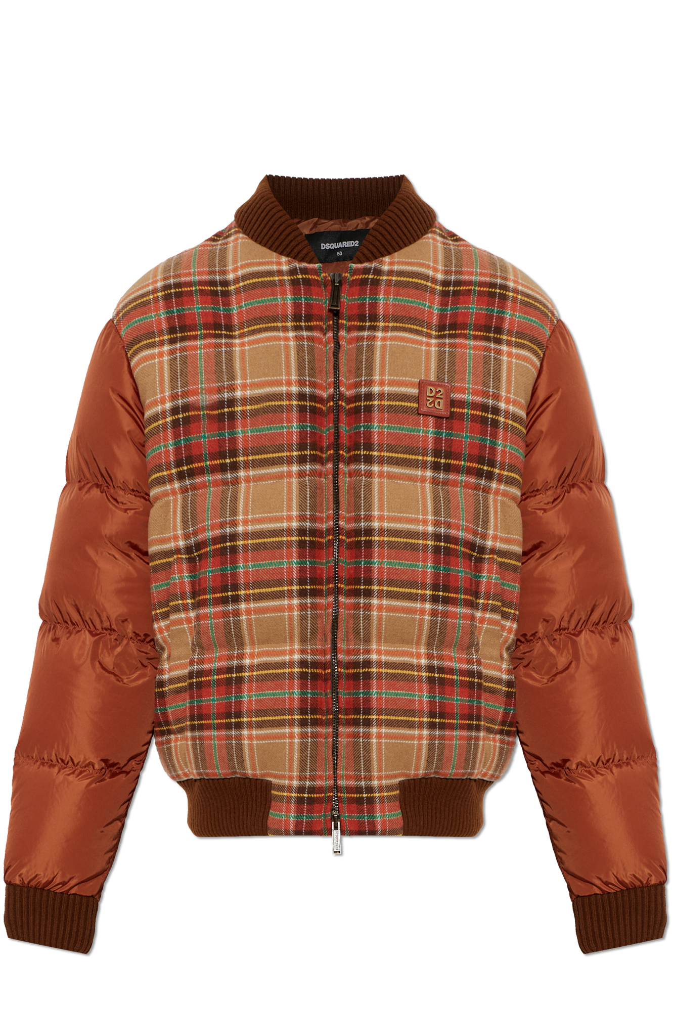 Dsquared2 Puchowa Kurtka Z Naszywką Logo, Mężczyźni, Pomarańczowy