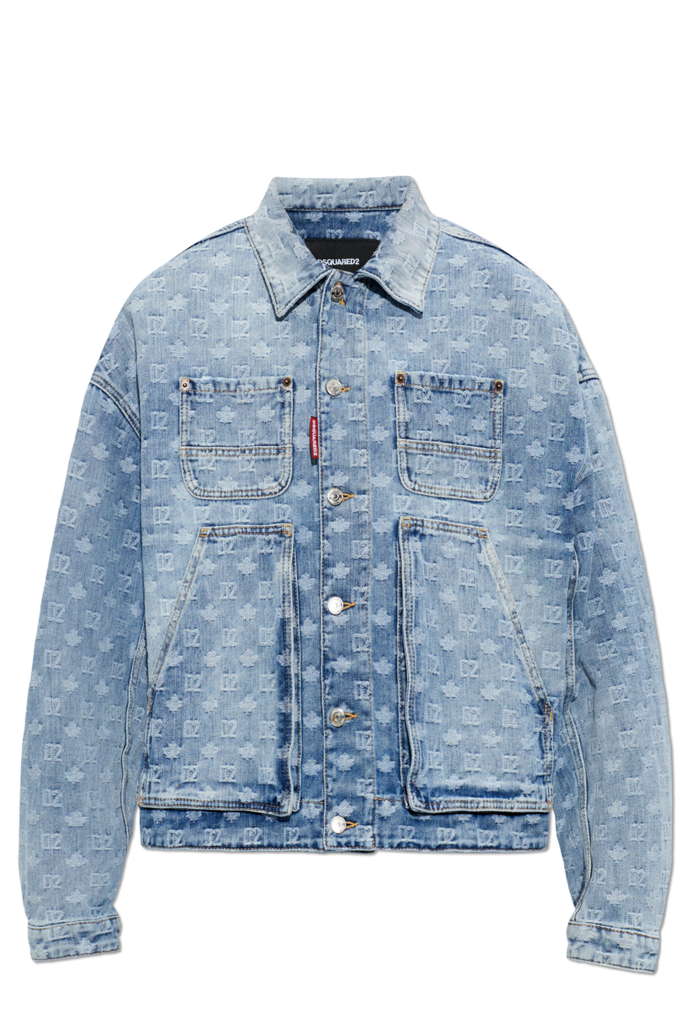 Dsquared2 Jeansowa Kurtka Z Monogramem, Kobiety, Niebieski