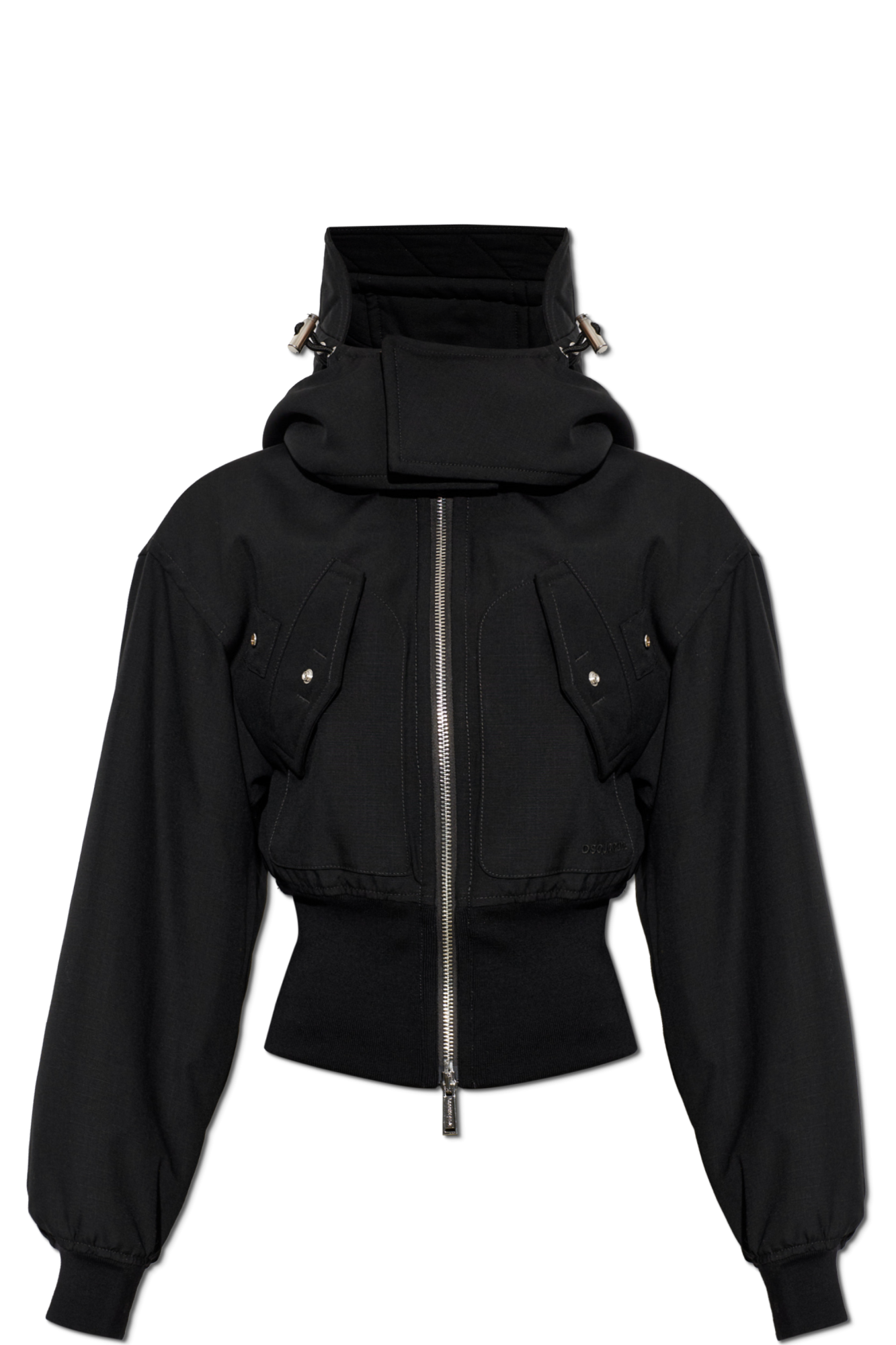 Dsquared2 Ocieplana Kurtka Z Odpinanym Kapturem, Kobiety, Czarny
