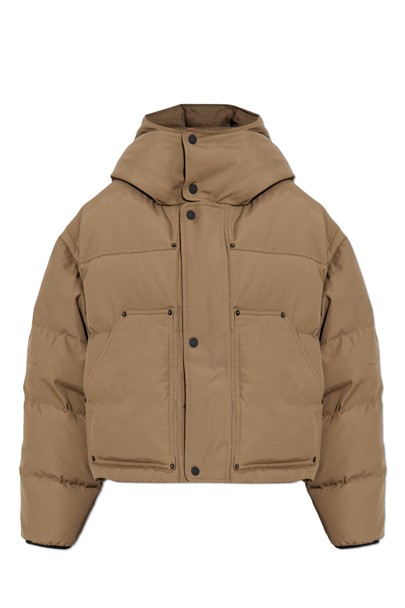 Dsquared2 Puchowa Kurtka Z Logo, Kobiety, Brązowy