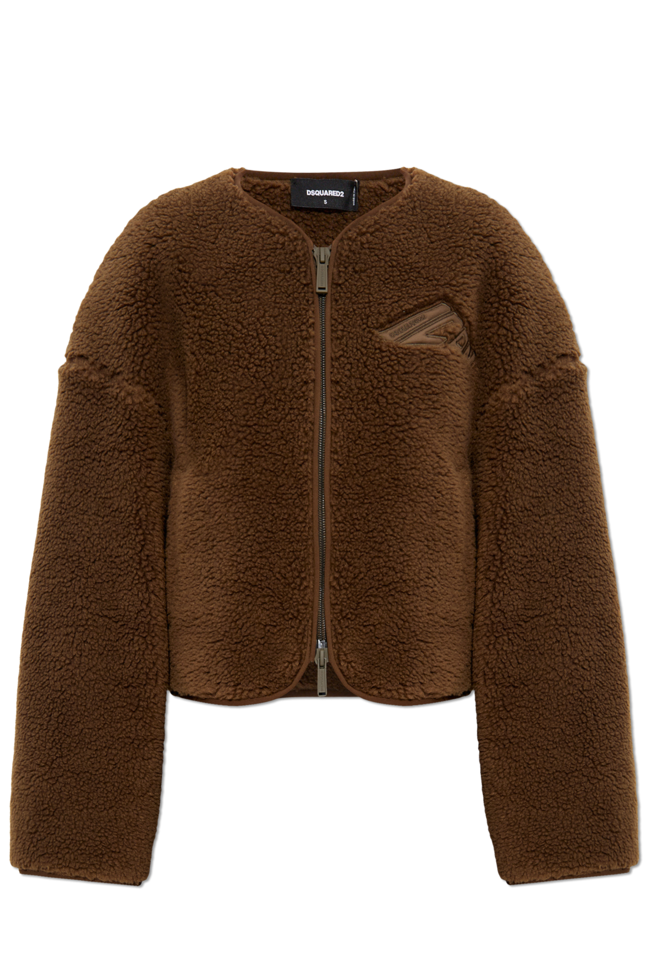 Dsquared2 Polarowa Kurtka Z Logo, Kobiety, Brązowy