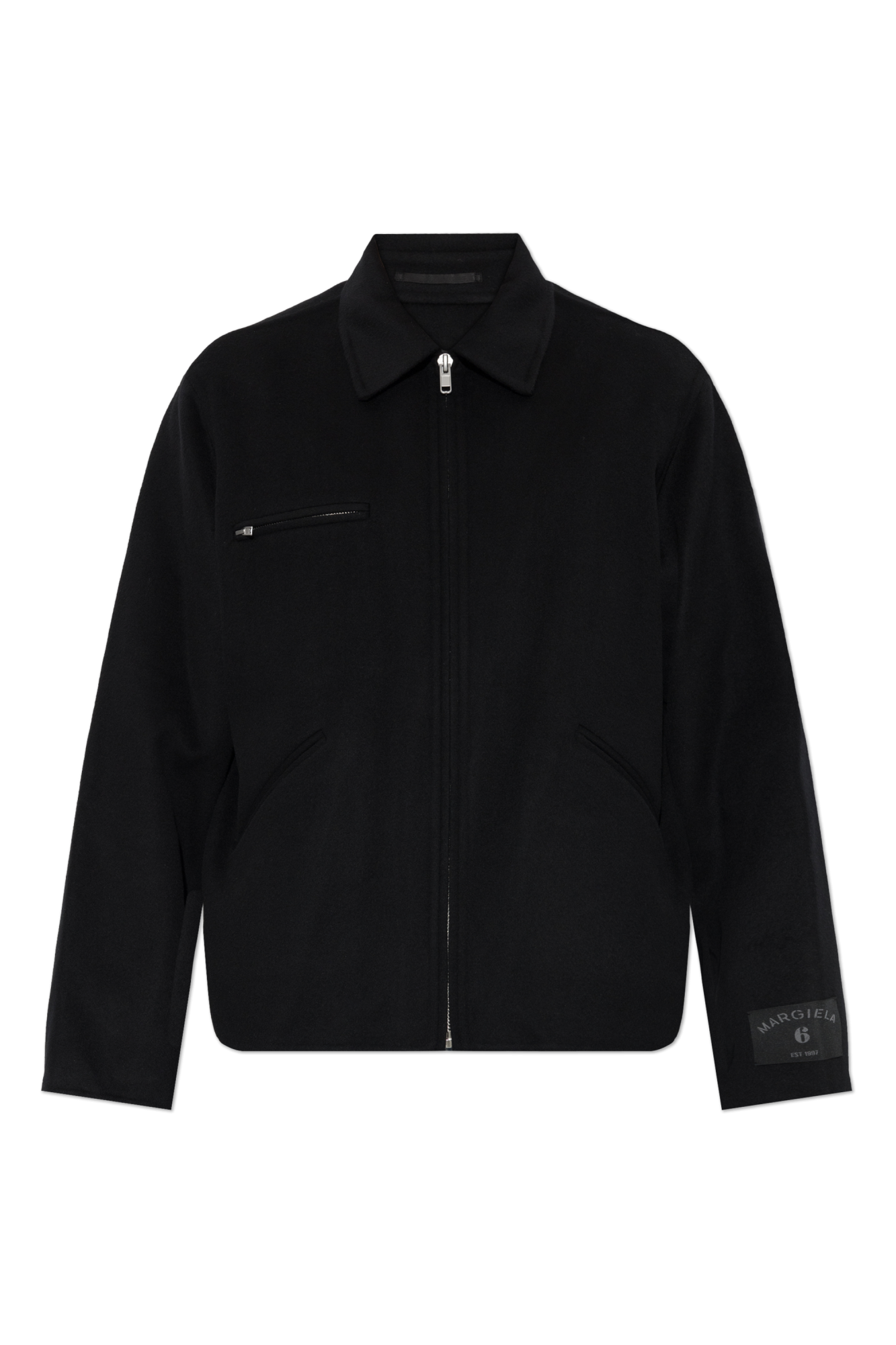MM6 Maison Margiela Wełniana Kurtka, Mężczyźni, Czarny