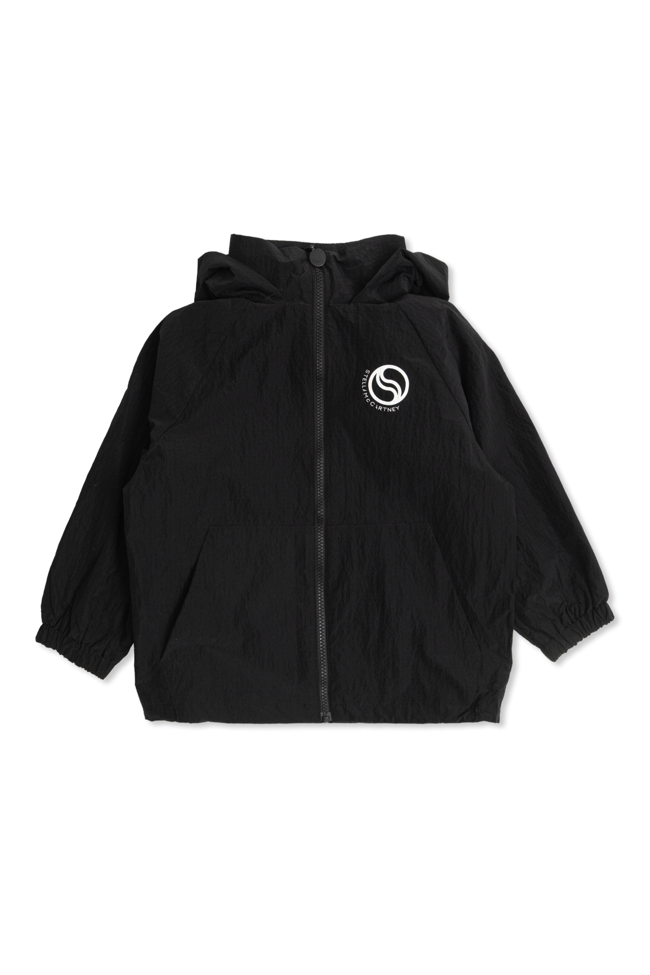 Stella McCartney Kids Kurtka Z Logo, Unisex, Czarny