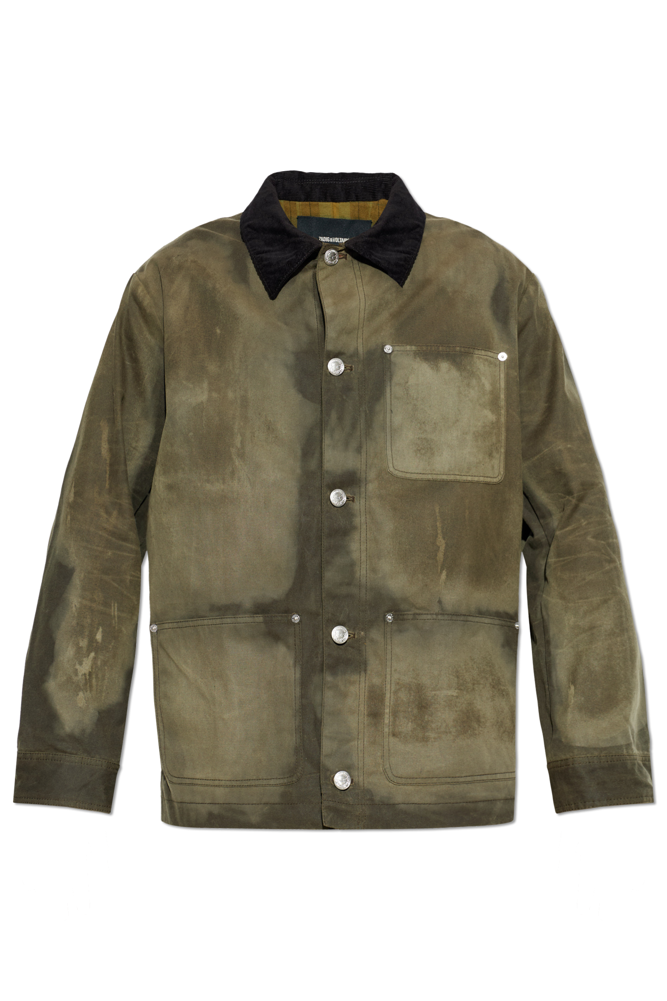 Zadig & Voltaire Kurtka Z Efektem Vintage, Mężczyźni, Zielony