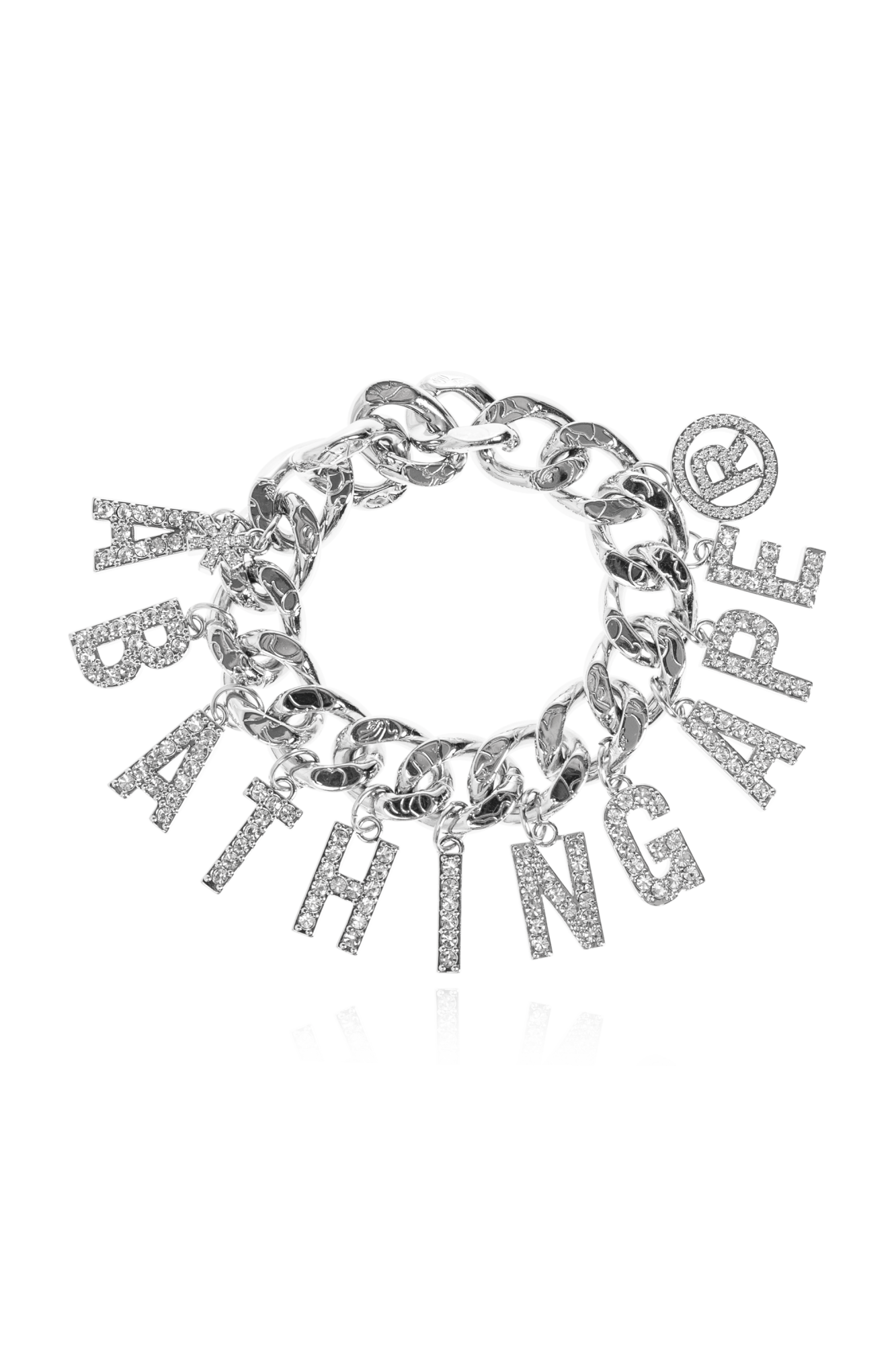 A BATHING APE® Mosiężna Bransoleta, Mężczyźni, Srebrny