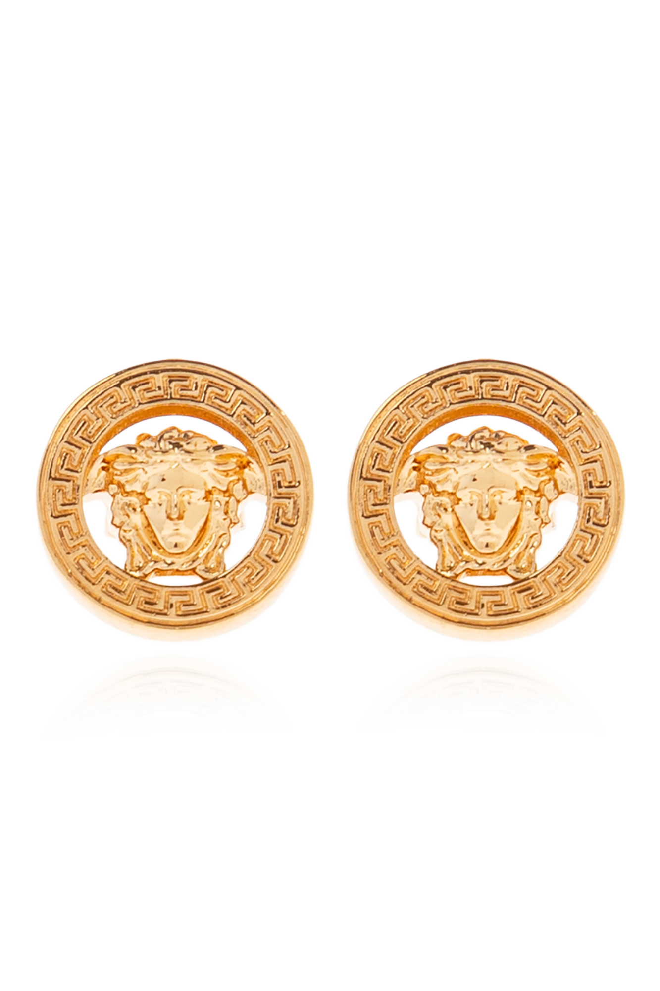 Versace Kolczyki Z Głową Meduzy, Unisex, Złoty