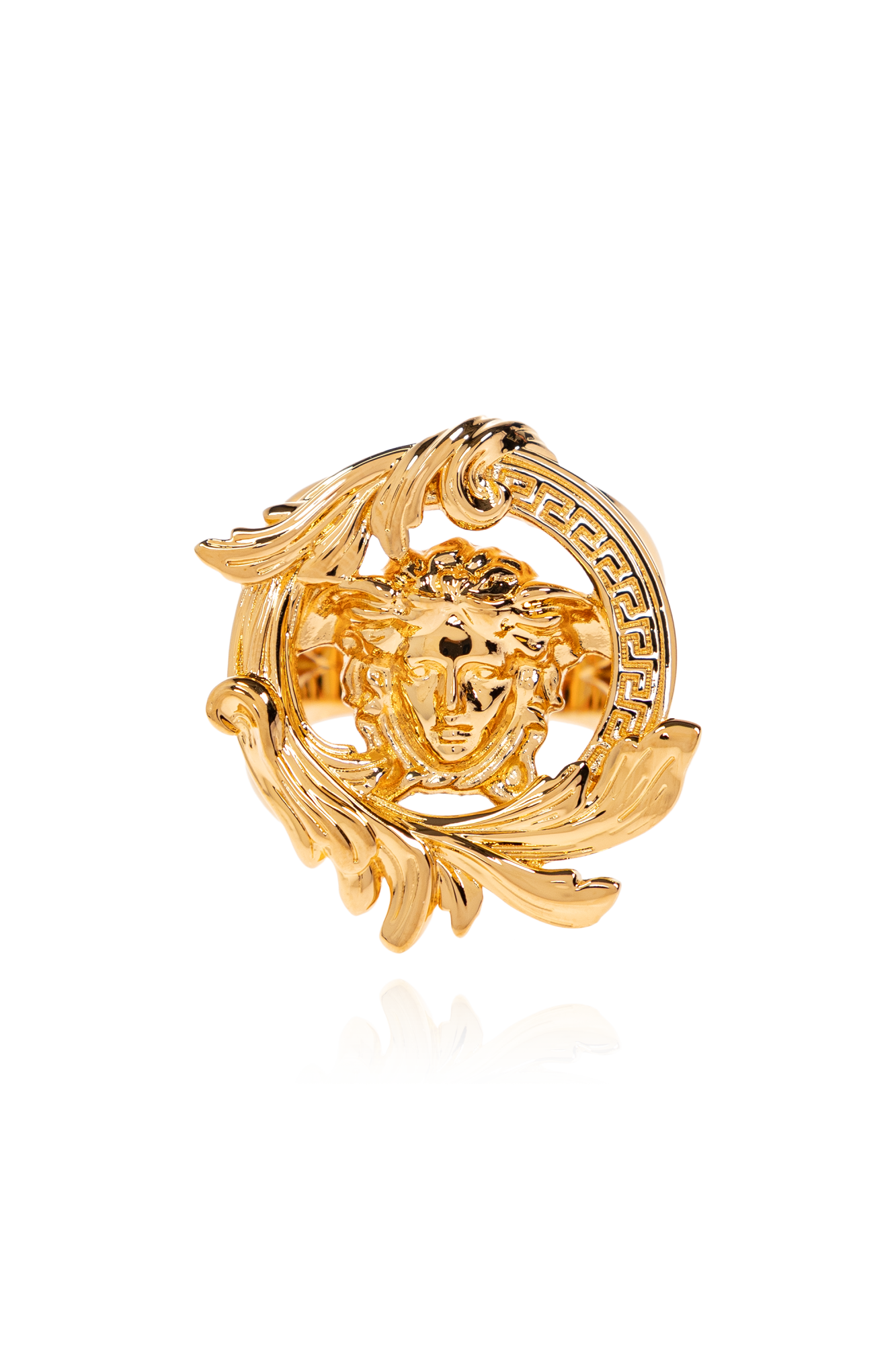 Versace Pierścień Z Motywem Głowy Meduzy, Kobiety, Złoty
