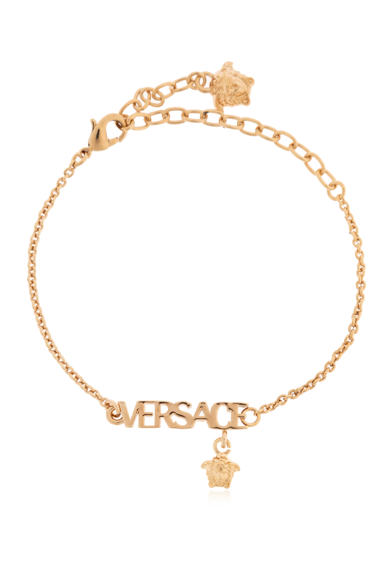 Versace Bransoleta Z Logo, Unisex, Złoty