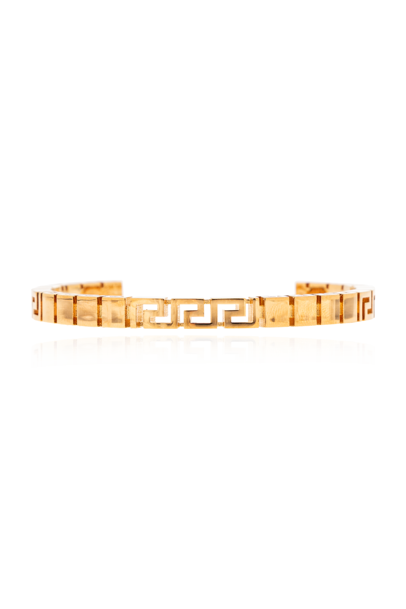 Versace Bransoleta Z Charakterystycznym Greckim Wzorem, Unisex, Złoty