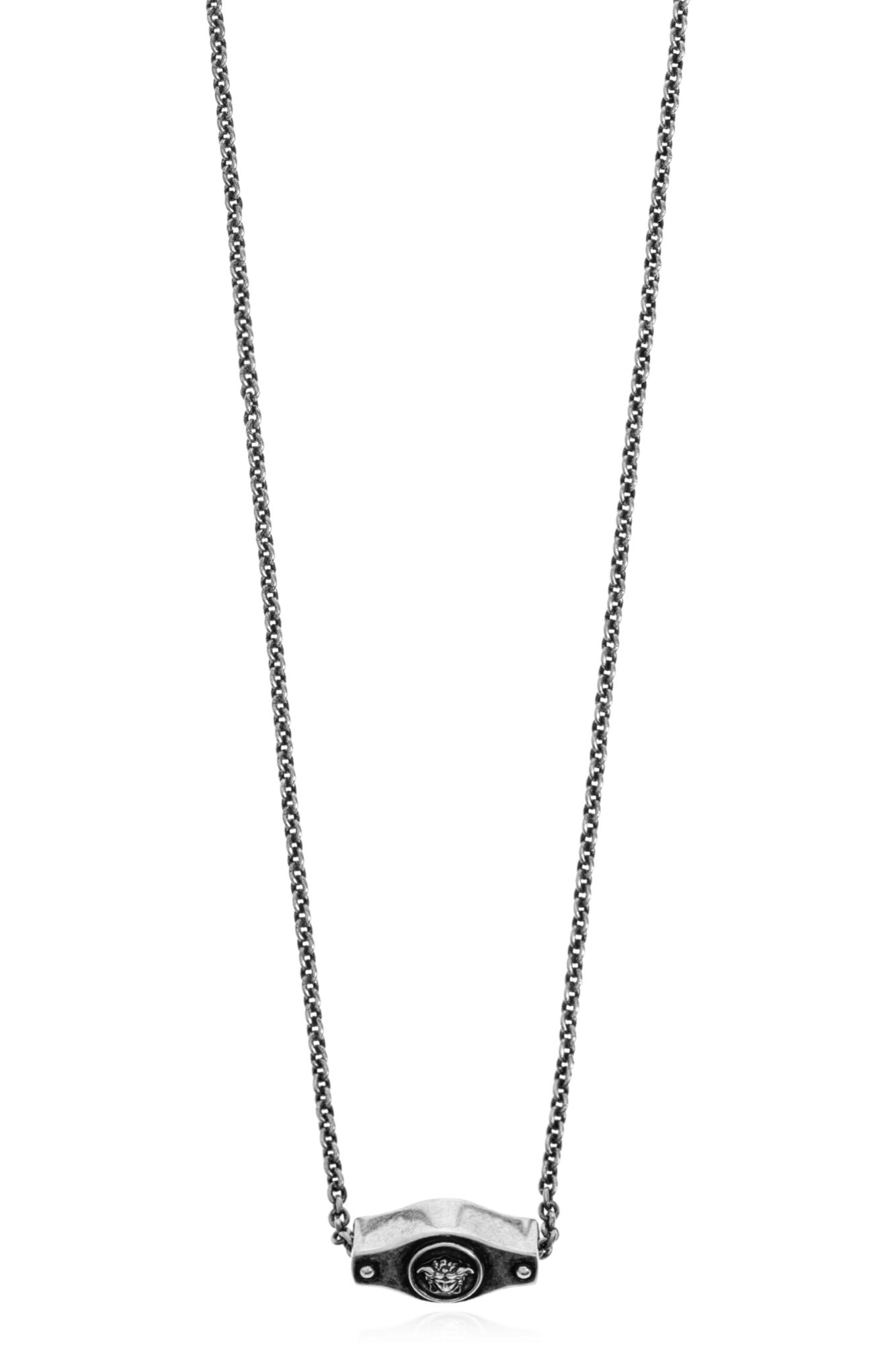 Versace Naszyjnik Z Zawieszką, Unisex, Srebrny