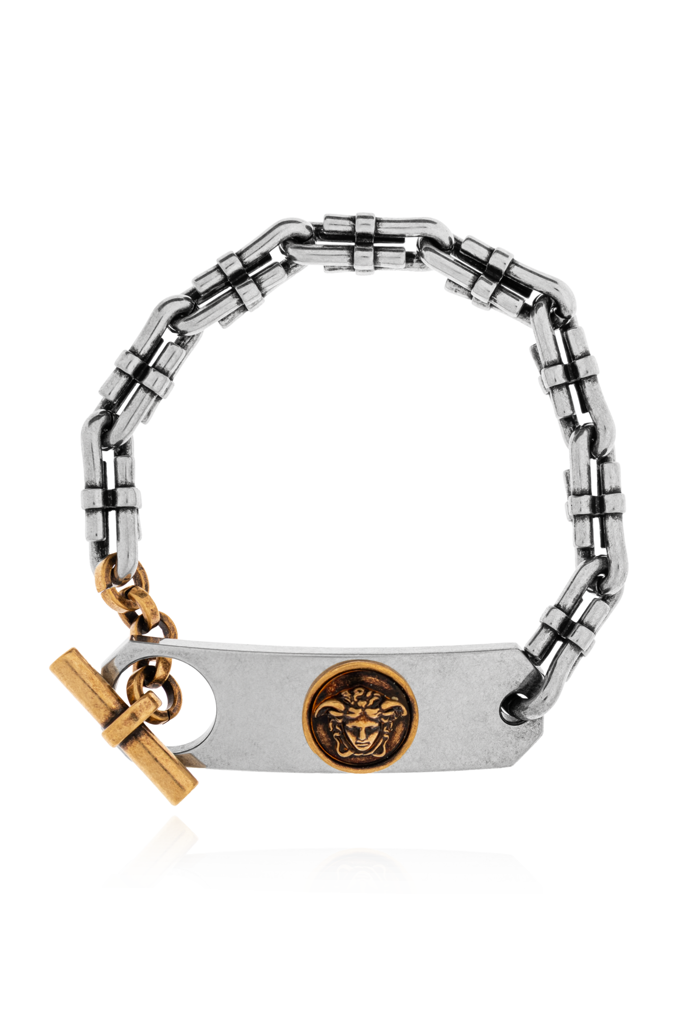 Versace Bransoleta Z Głową Meduzy, Mężczyźni, Srebrny