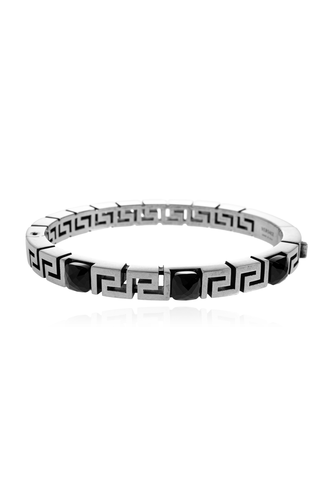 Versace Bransoleta Z Greckim Wzorem, Kobiety, Srebrny