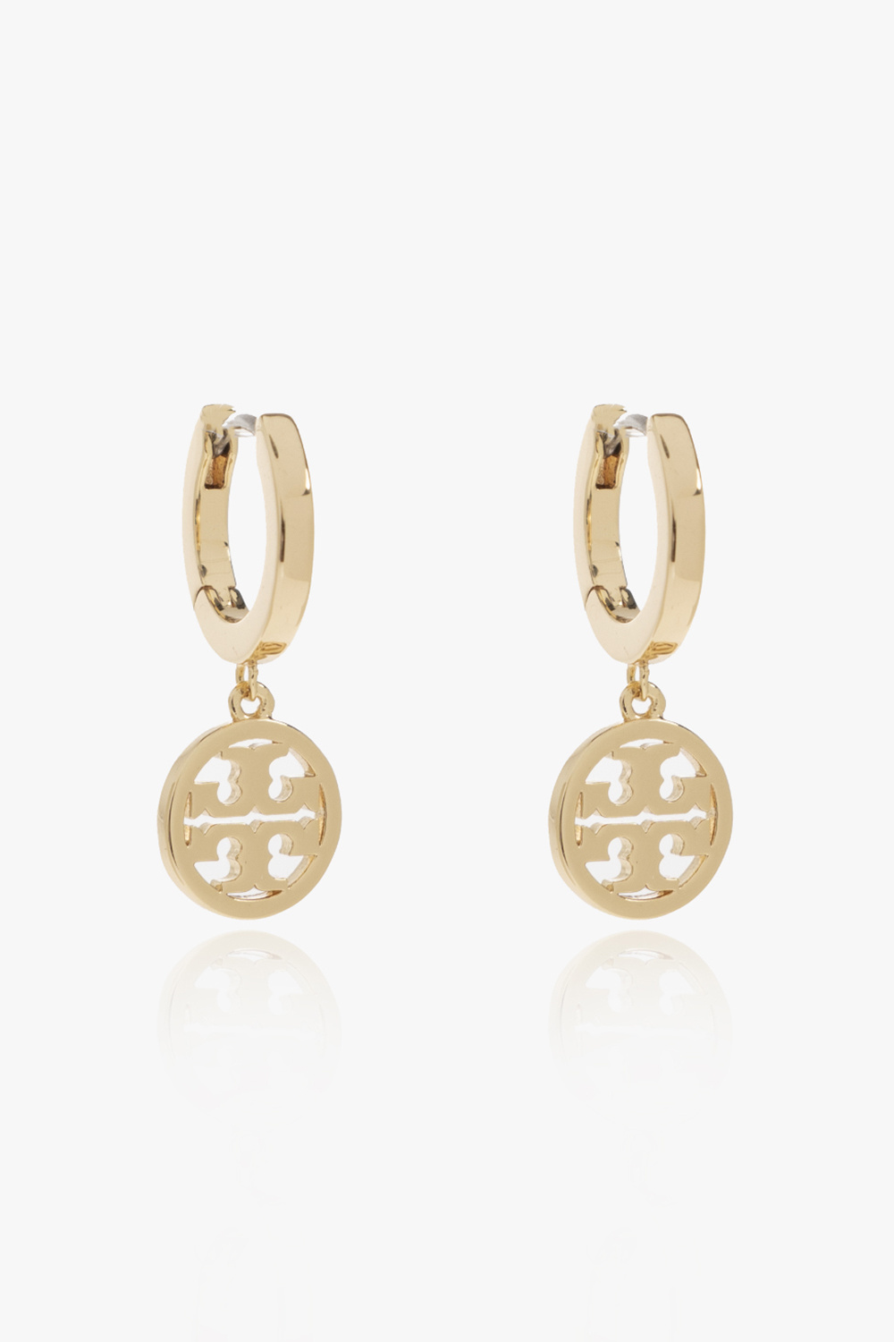 Tory Burch Kolczyki Z Logo ‘Miller’, Kobiety, Złoty