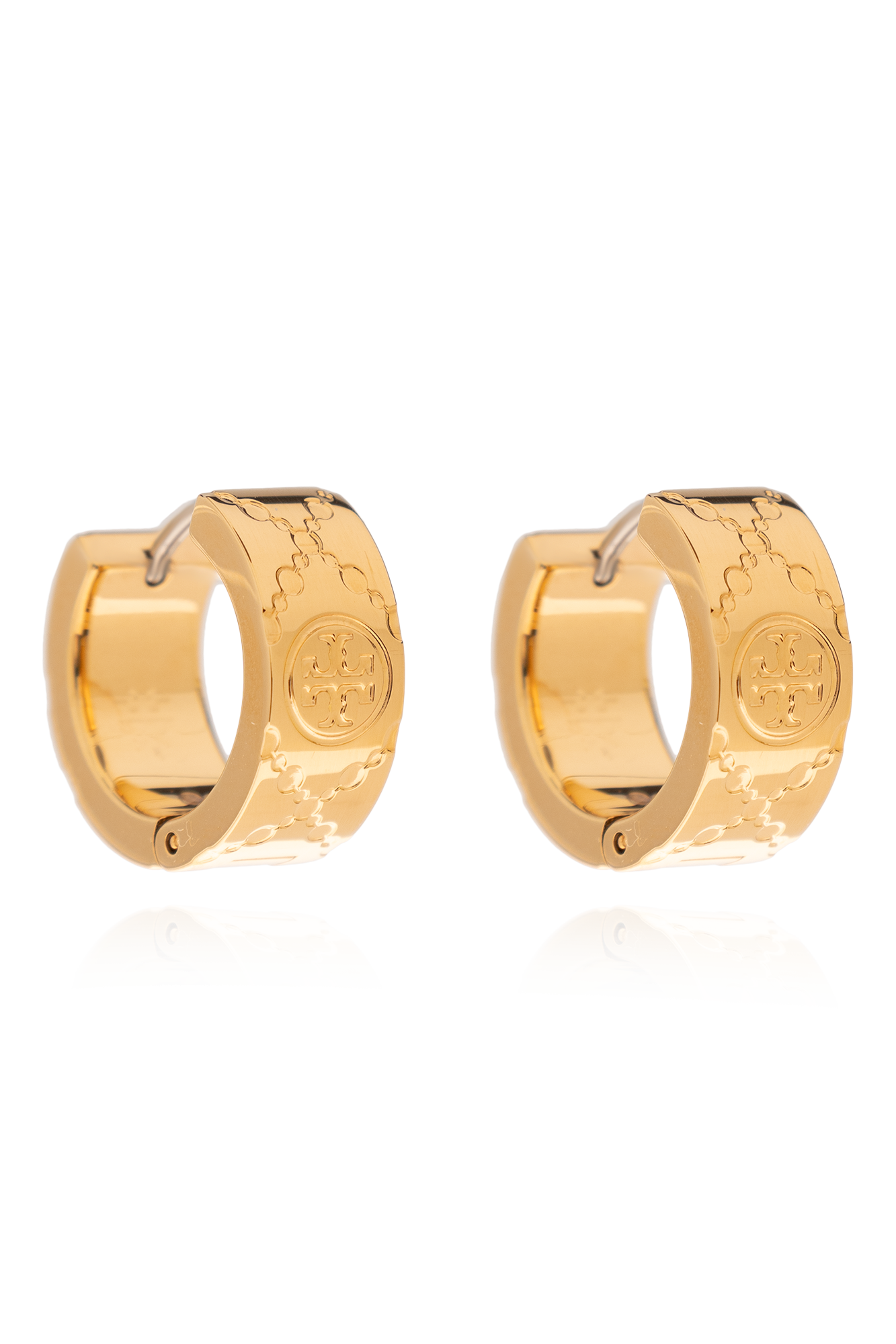 Tory Burch Kolczyki Z Monogramem, Kobiety, Złoty