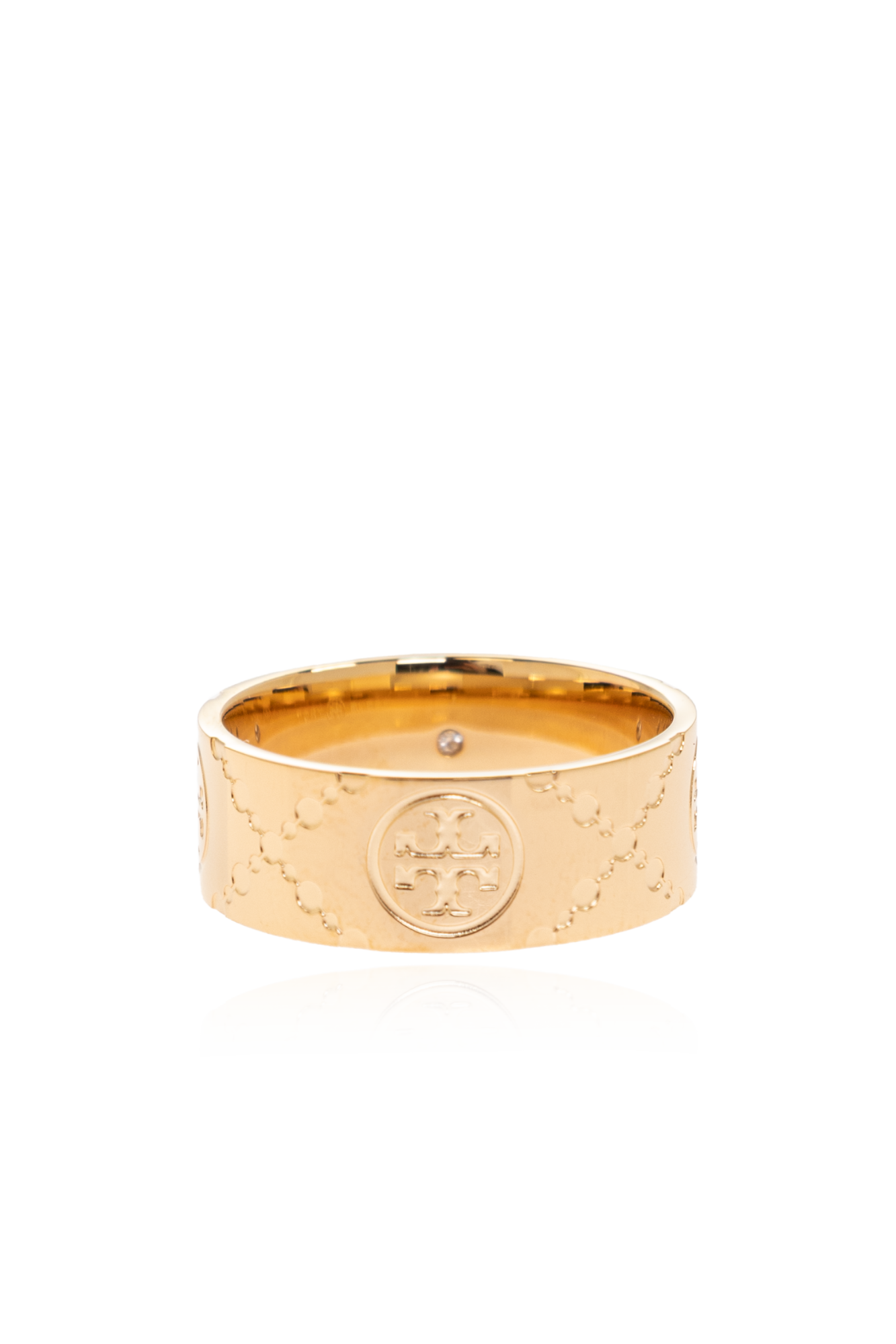 Tory Burch Pierścień Z Wygrawerowanym Logo, Kobiety, Złoty