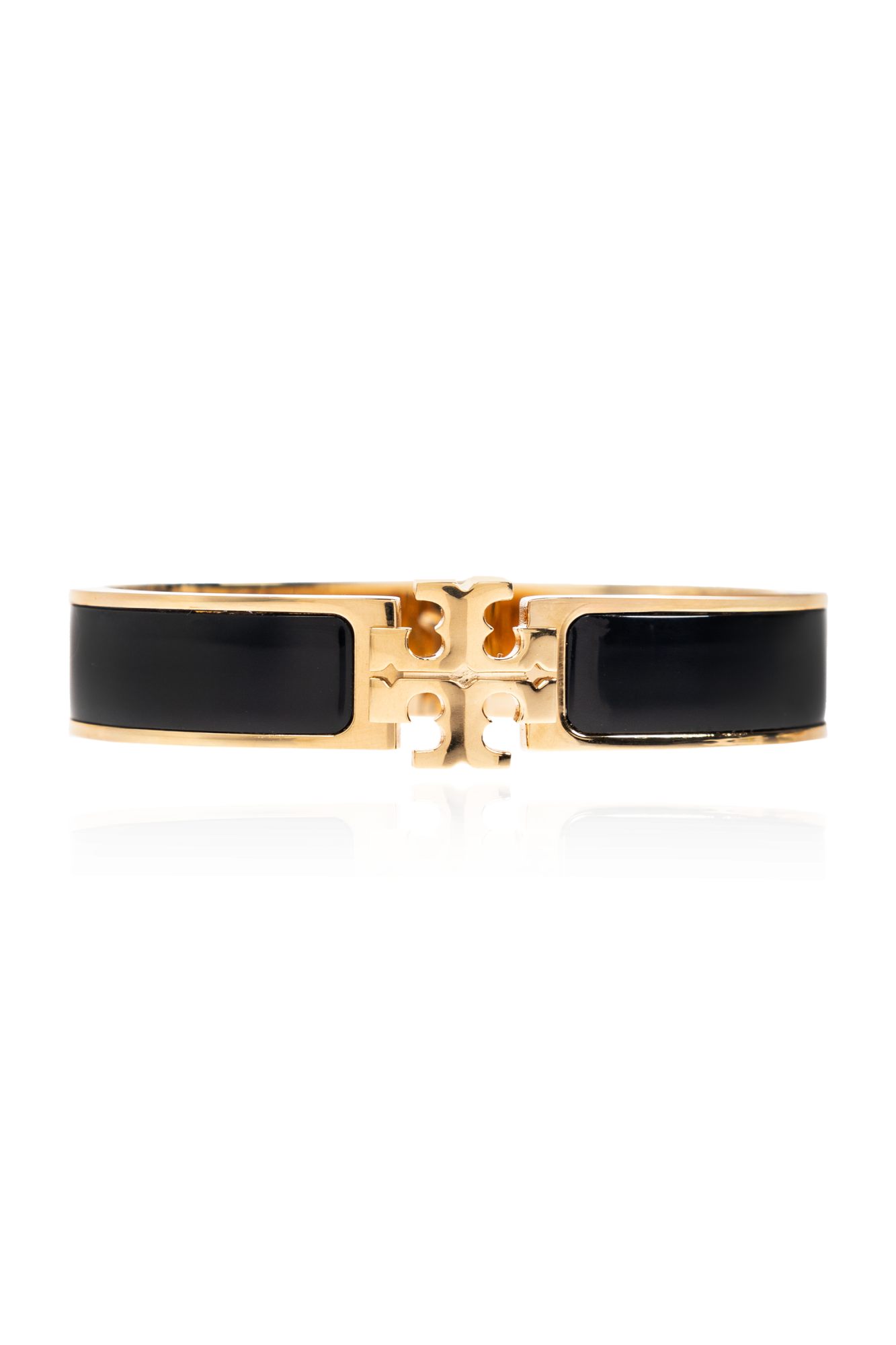 Tory Burch Bransoleta Z Logo, Kobiety, Czarny
