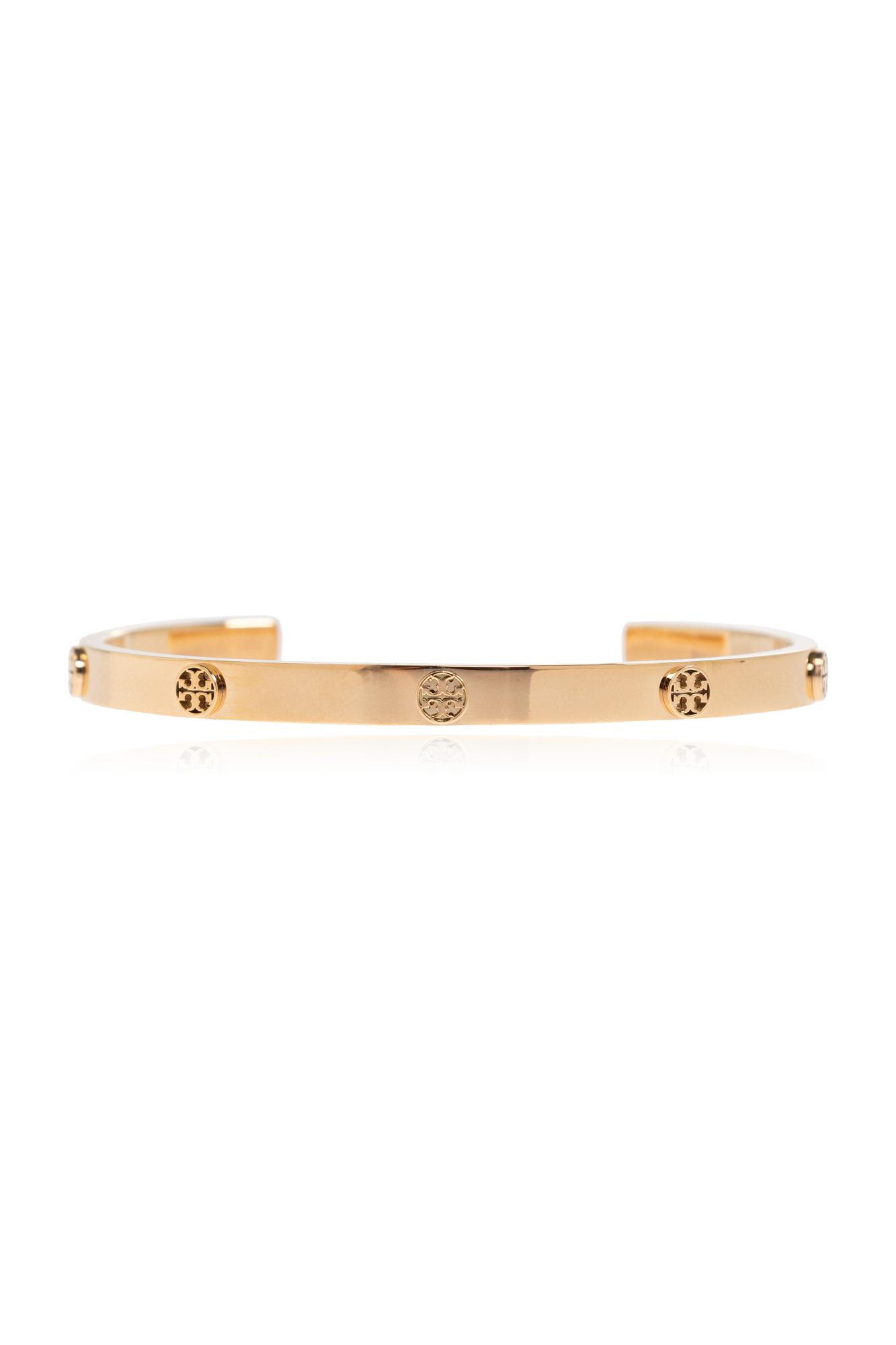 Tory Burch Mosiężna Bransoleta Z Logo, Kobiety, Złoty