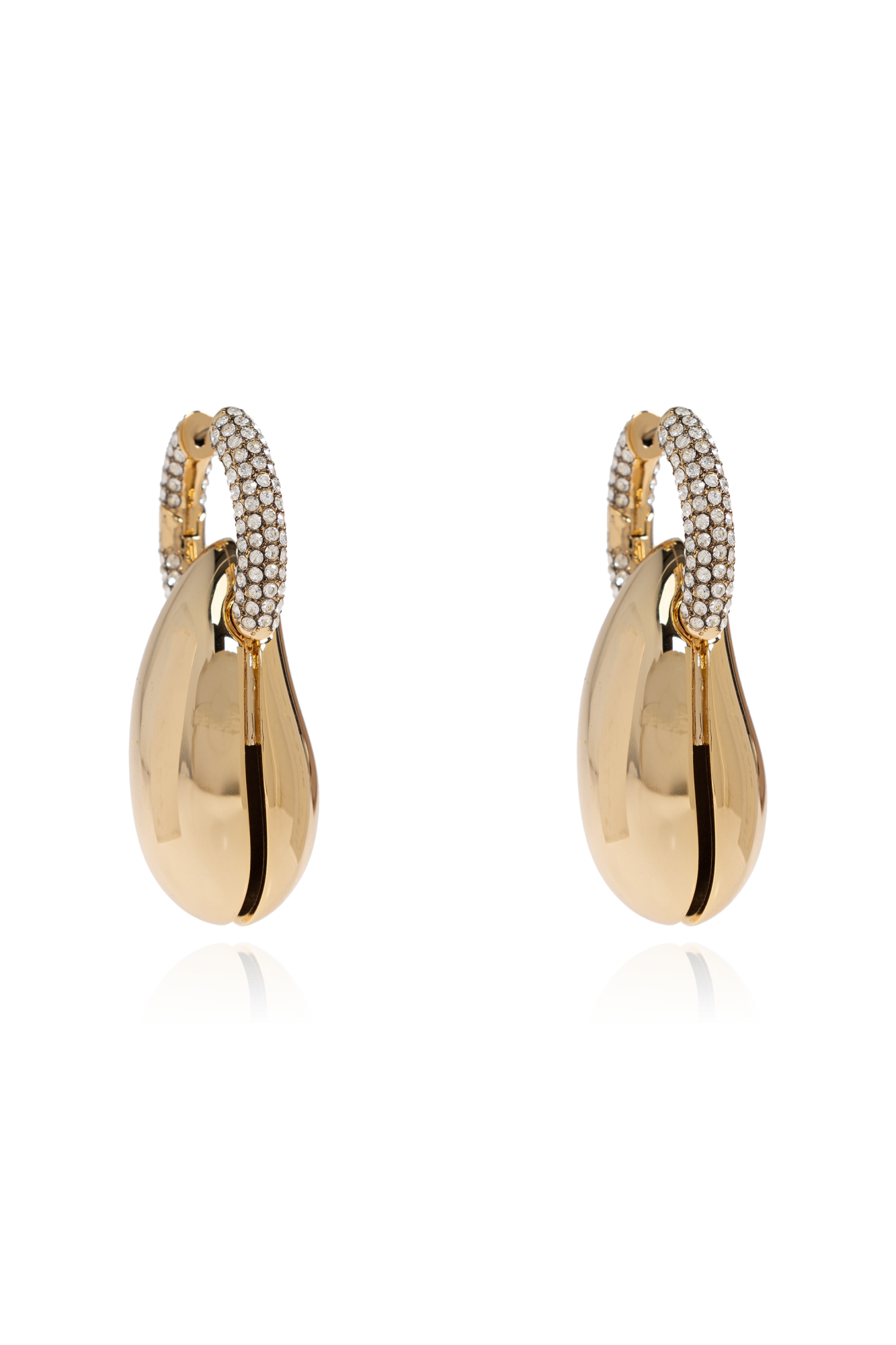 Tory Burch Kolczyki Z Połyskującymi Kryształami, Kobiety, Złoty