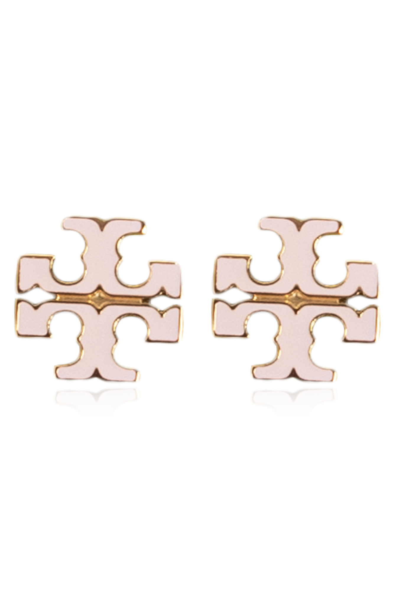 Tory Burch Kolczyki W Kształcie Logo, Kobiety, Różowy