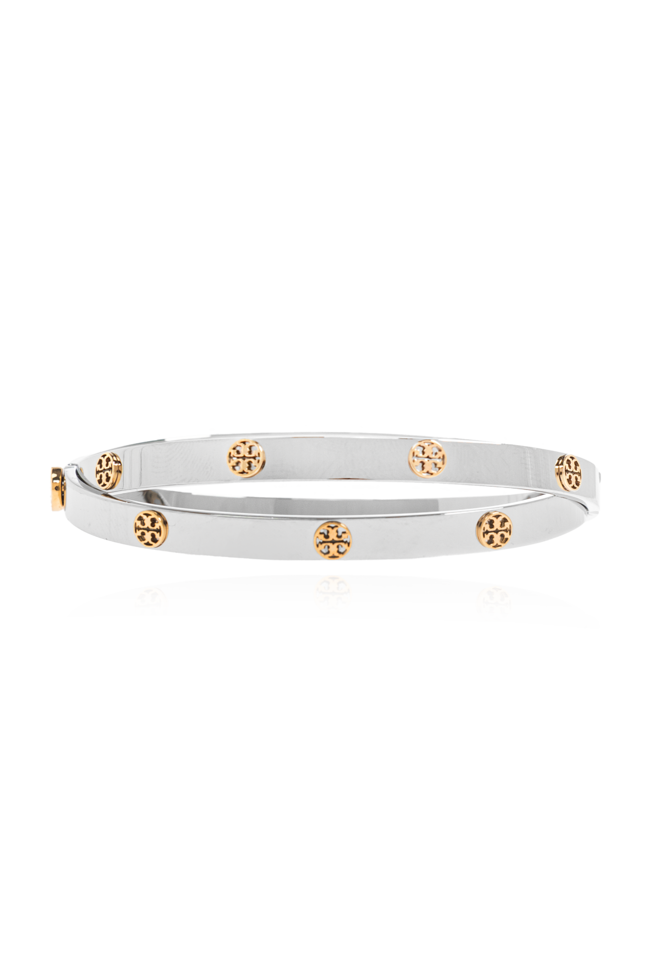 Tory Burch Bransoleta Z Logo, Kobiety, Srebrny