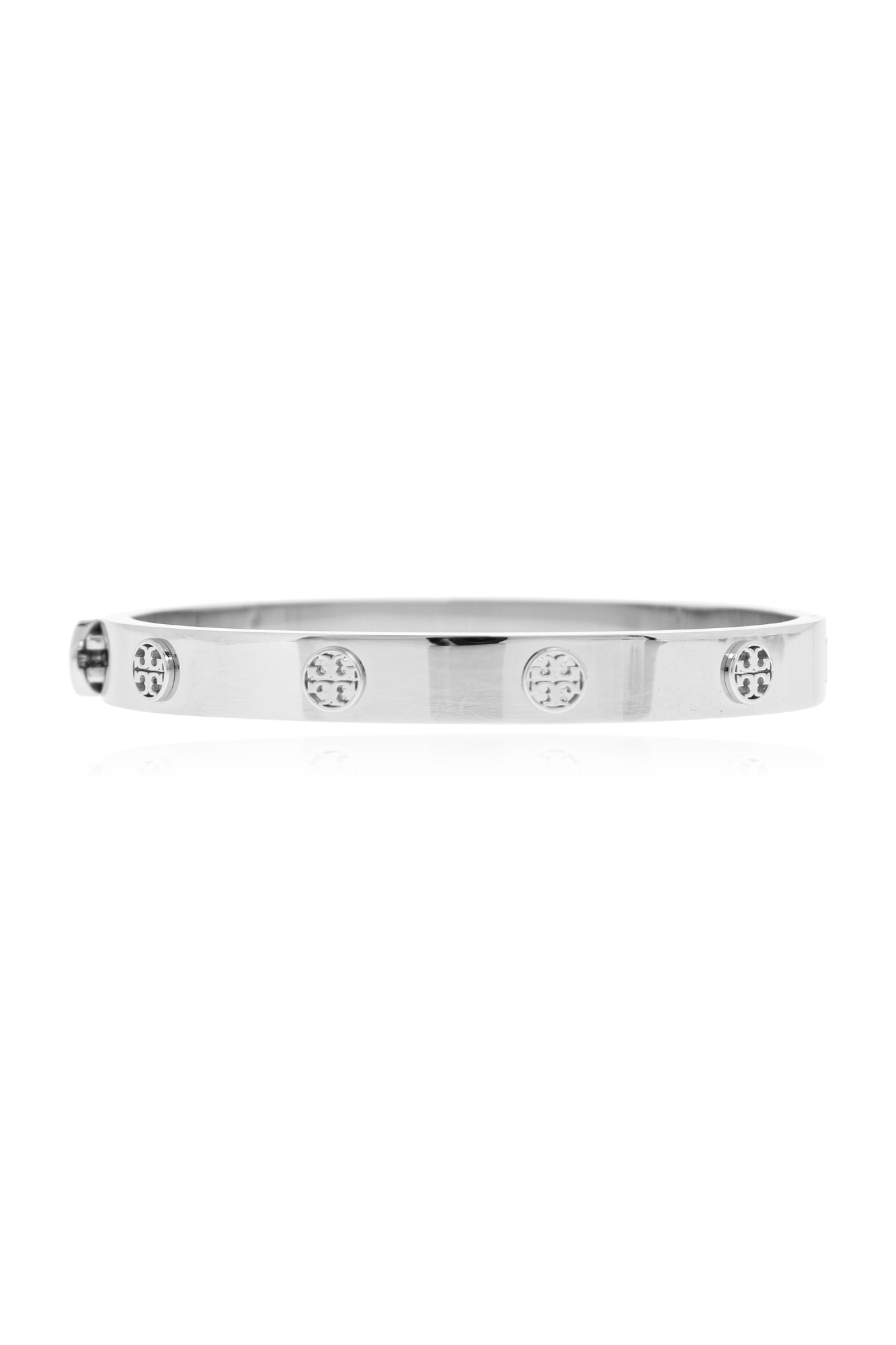 Tory Burch Bransoleta Z Logo, Kobiety, Srebrny