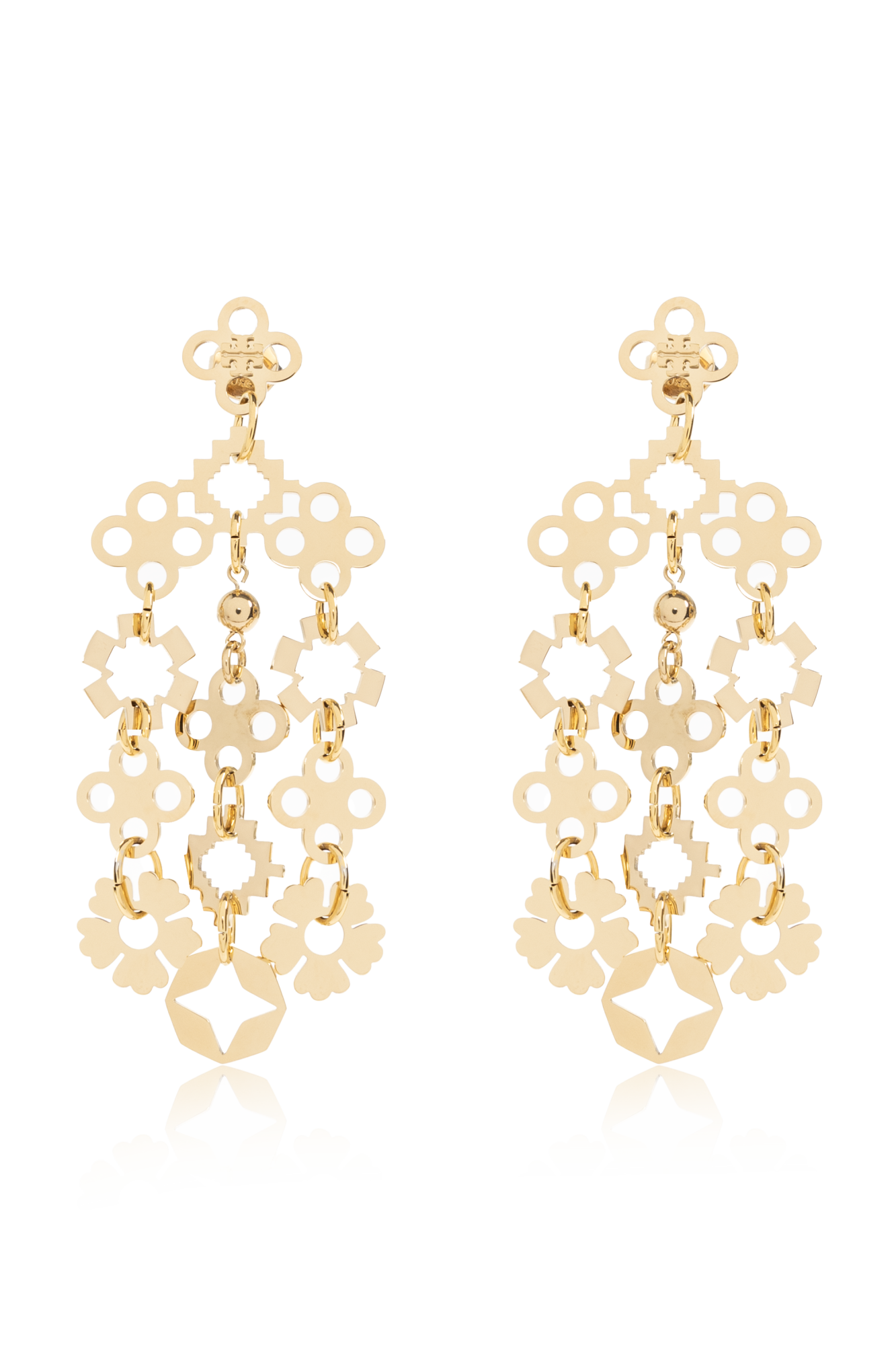 Tory Burch Kolczyki Z Zawieszkami, Kobiety, Złoty