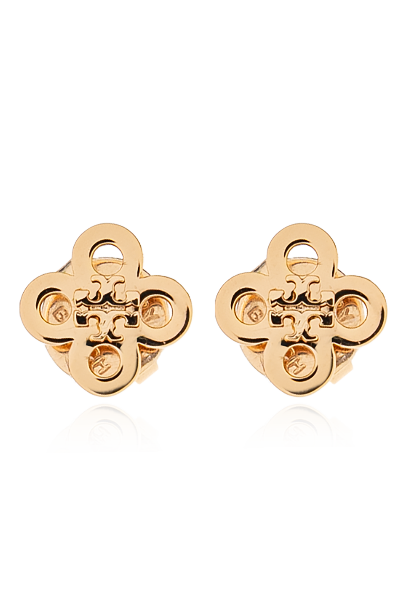 Tory Burch Kolczyki Z Logo, Kobiety, Złoty