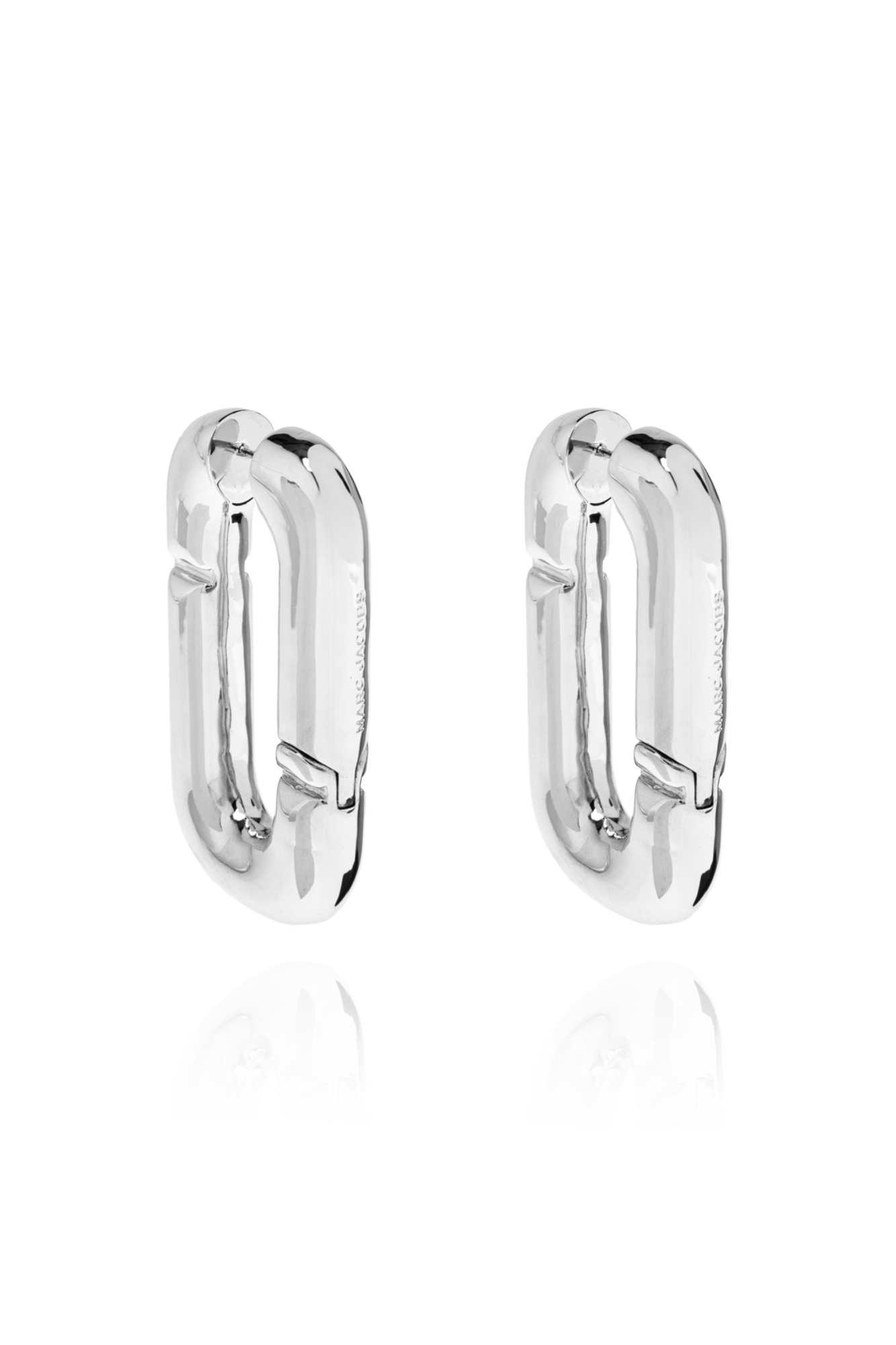 Marc Jacobs Kolczyki W Kształcie Logo, Kobiety, Srebrny