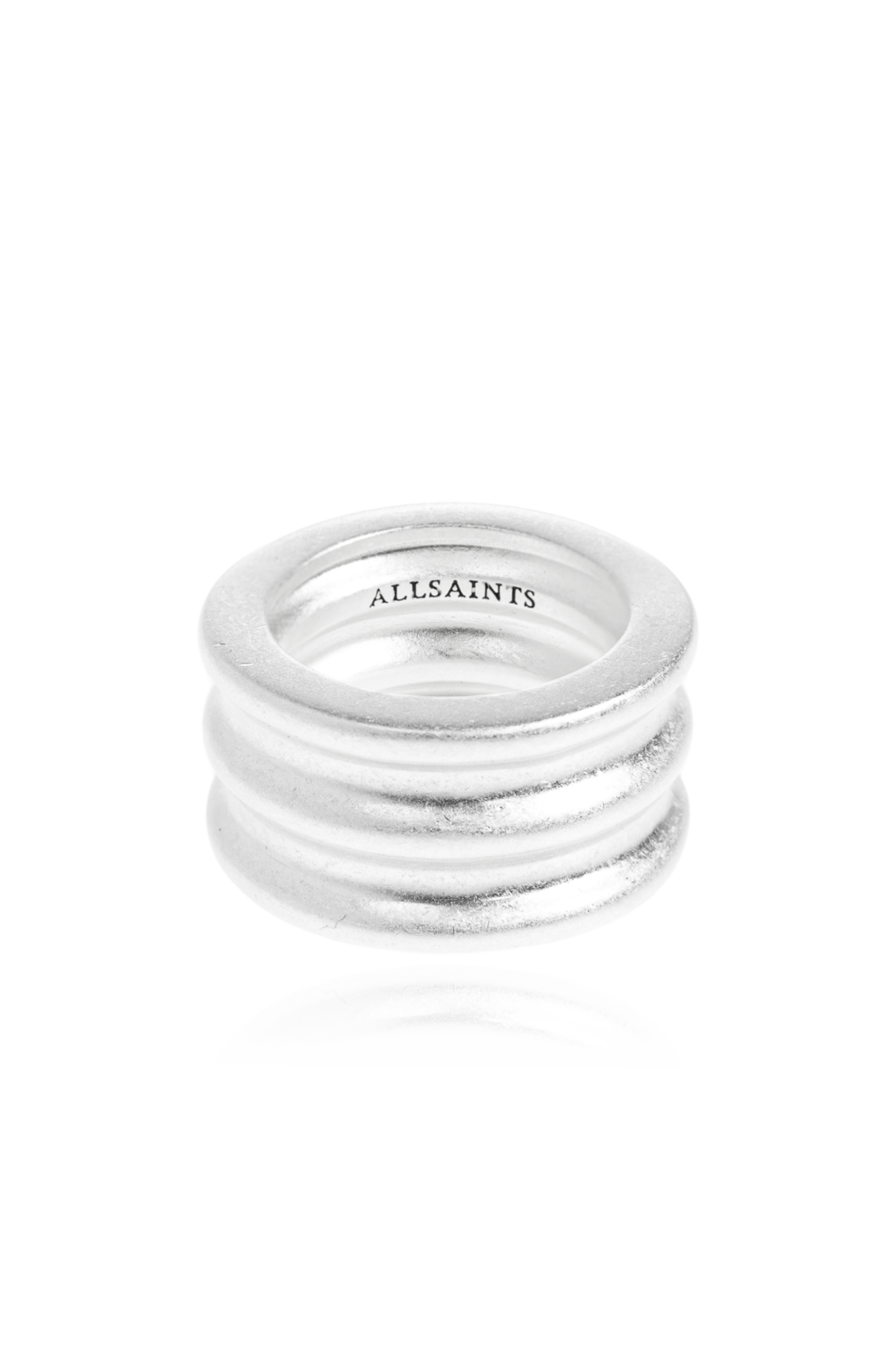 AllSaints Mosiężny Pierścień, Kobiety, Srebrny