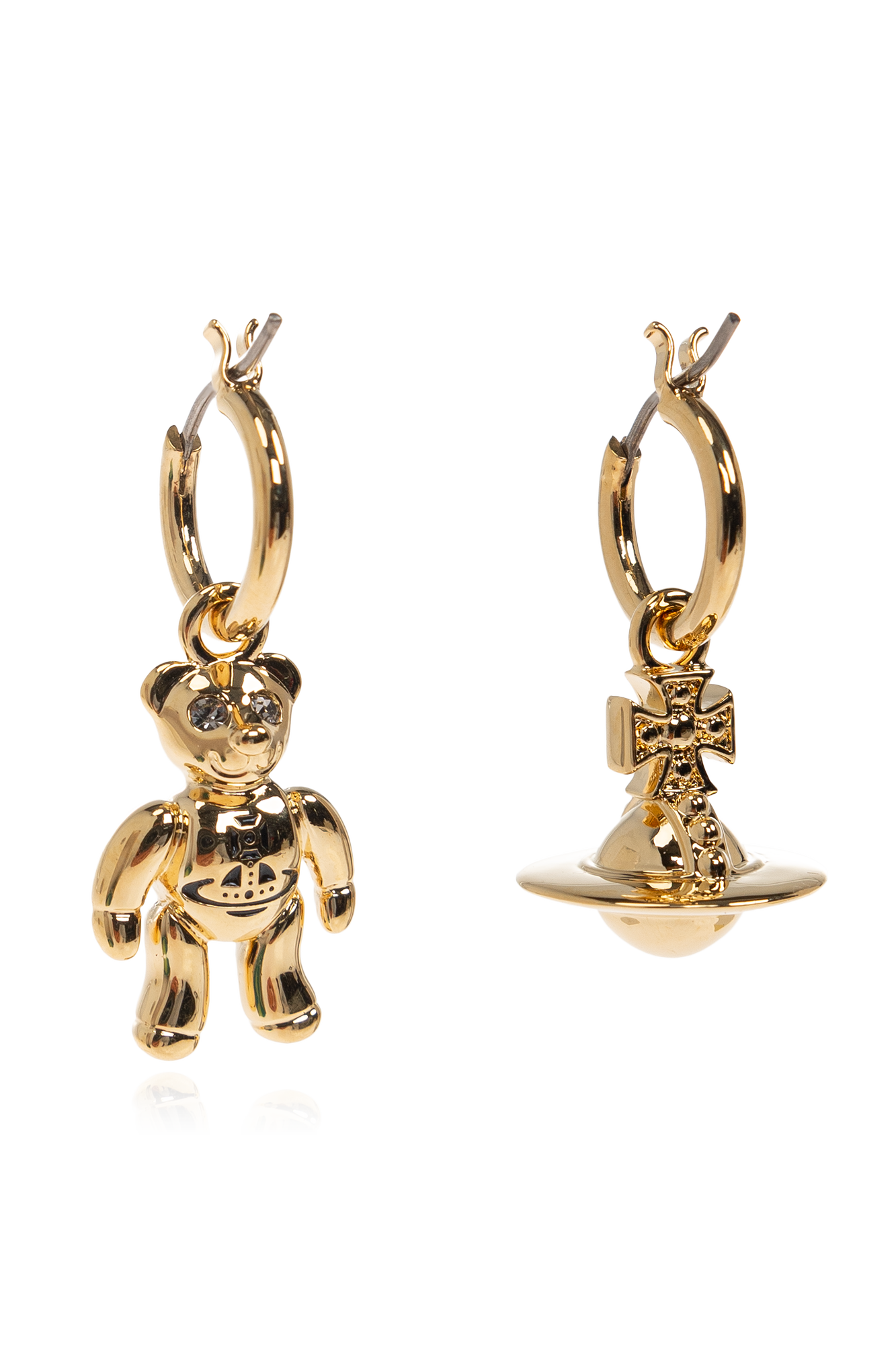 Vivienne Westwood Kolczyki ‘Ruby Small Hoop’, Kobiety, Złoty