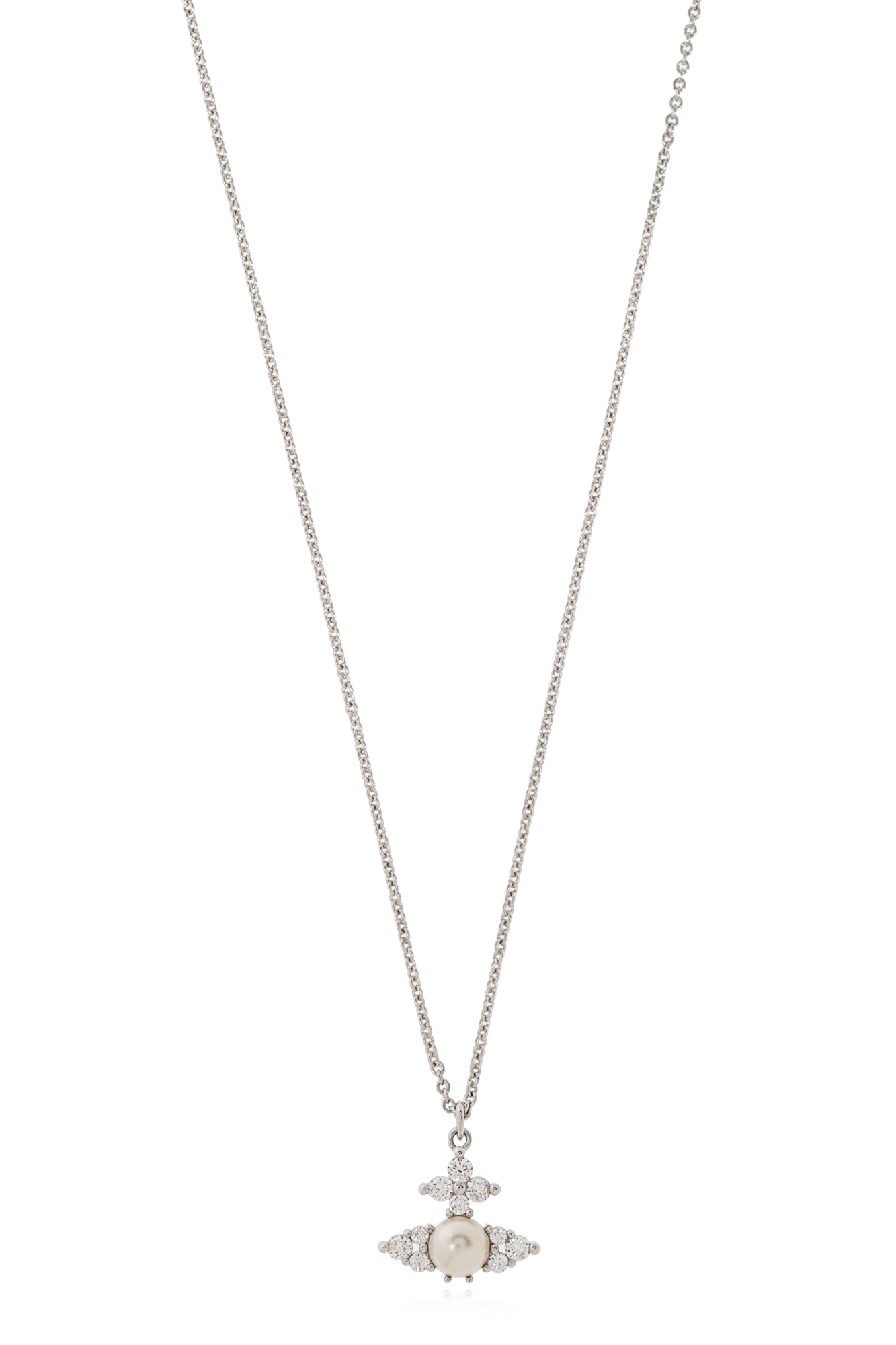 Vivienne Westwood Naszyjnik Z Zawieszką Z Logo, Kobiety, Srebrny