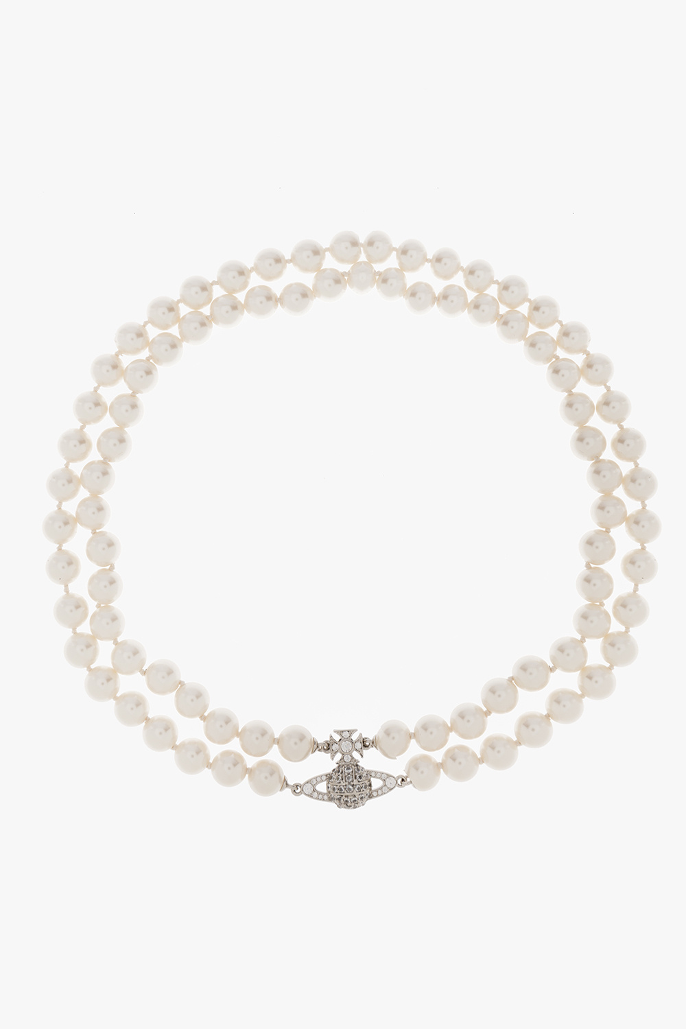 Vivienne Westwood Choker Z Logo, Kobiety, Kremowy