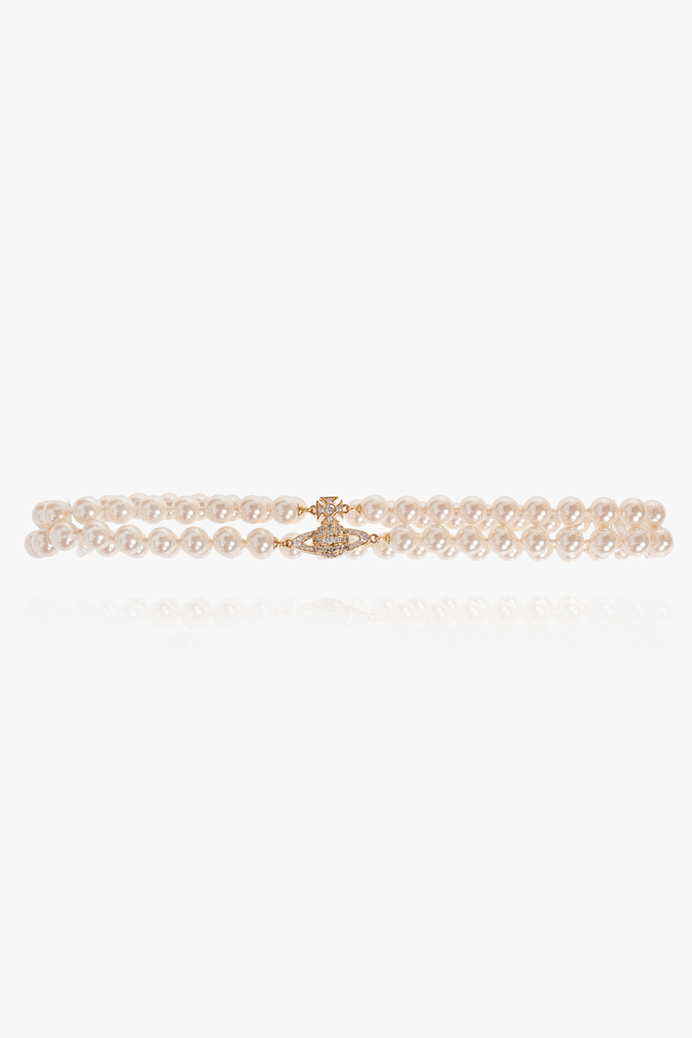 Vivienne Westwood Podwójny Choker ‘Graziella’, Kobiety, Kremowy