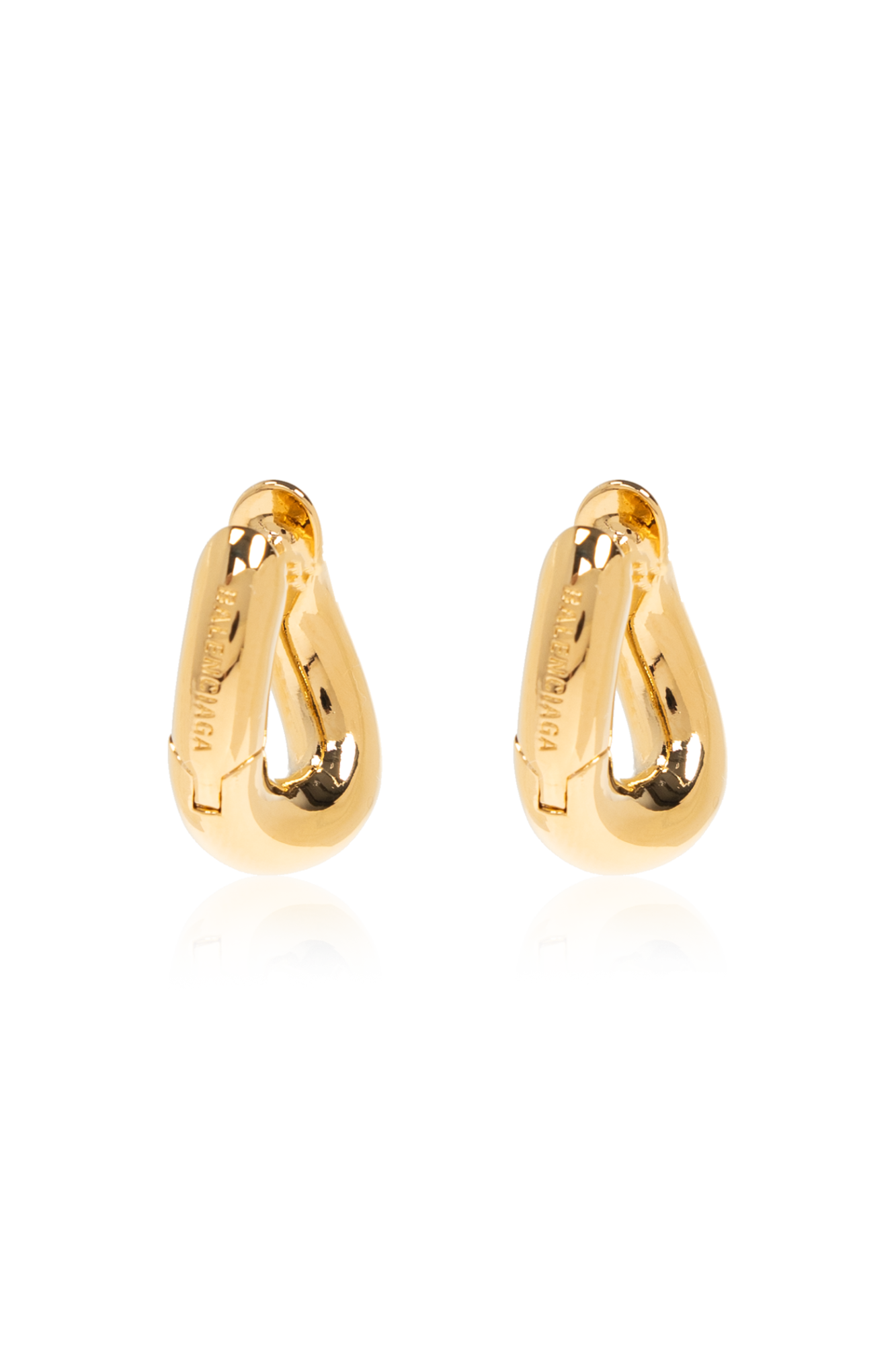 Balenciaga Mosiężne Kolczyki, Unisex, Złoty