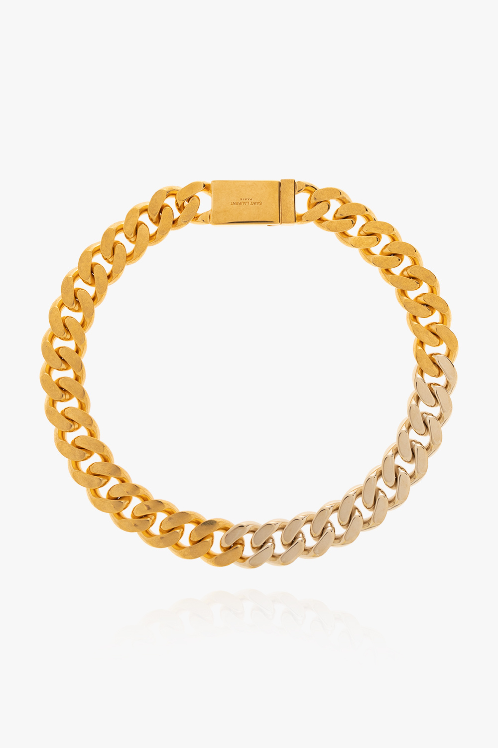 Saint Laurent Mosiężny Naszyjnik, Kobiety, Złoty